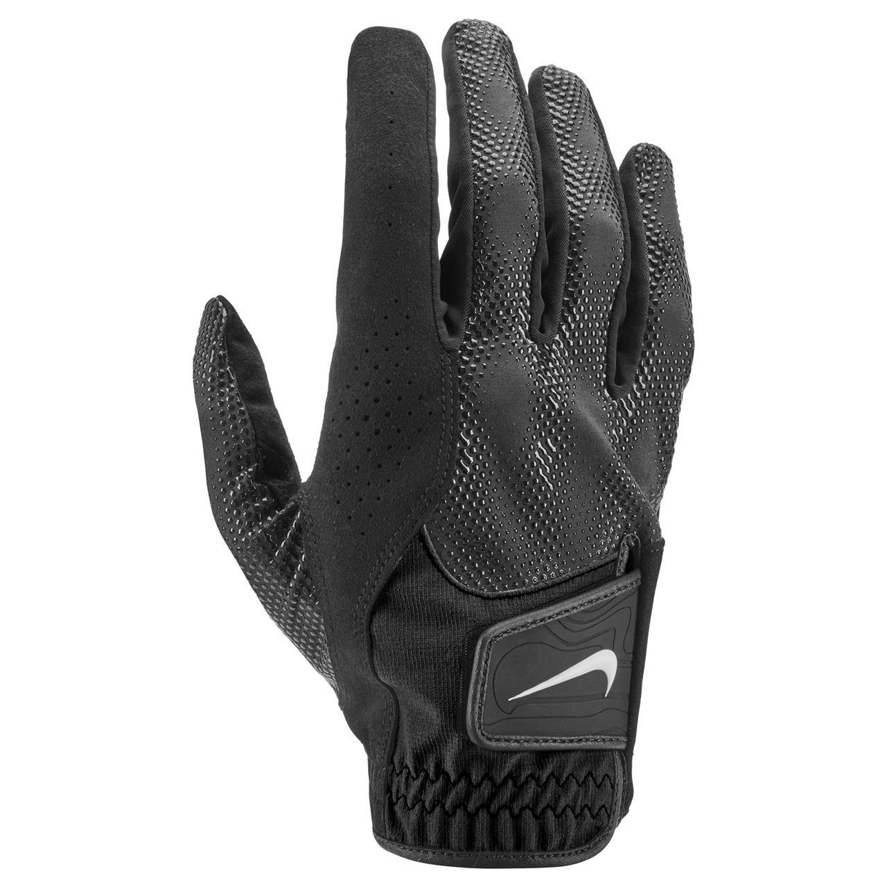 Nike Men's Black Storm-Fit Golf Gloves - M - 100% Mixed