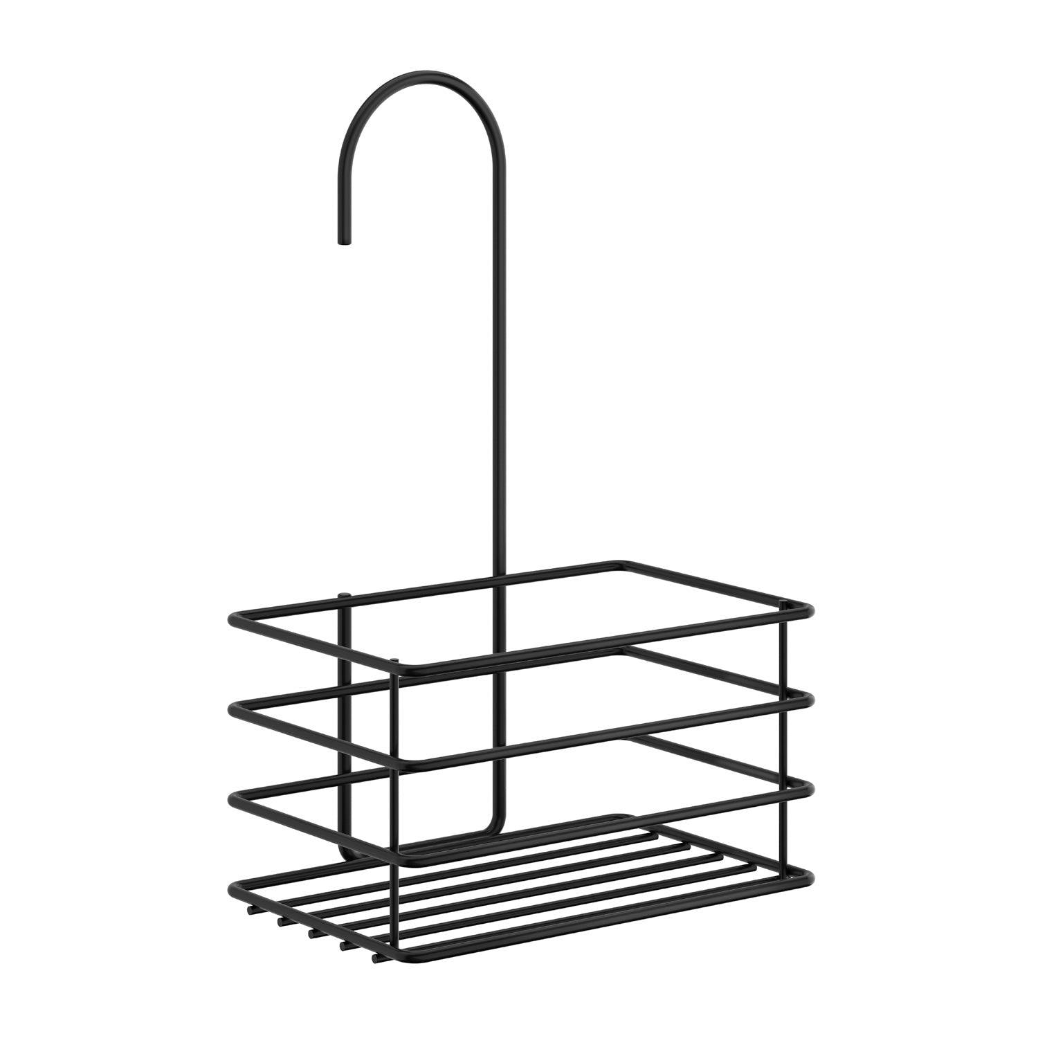 Rackhams Black Matt Stainless Steel Shower Basket For Shower Mixer