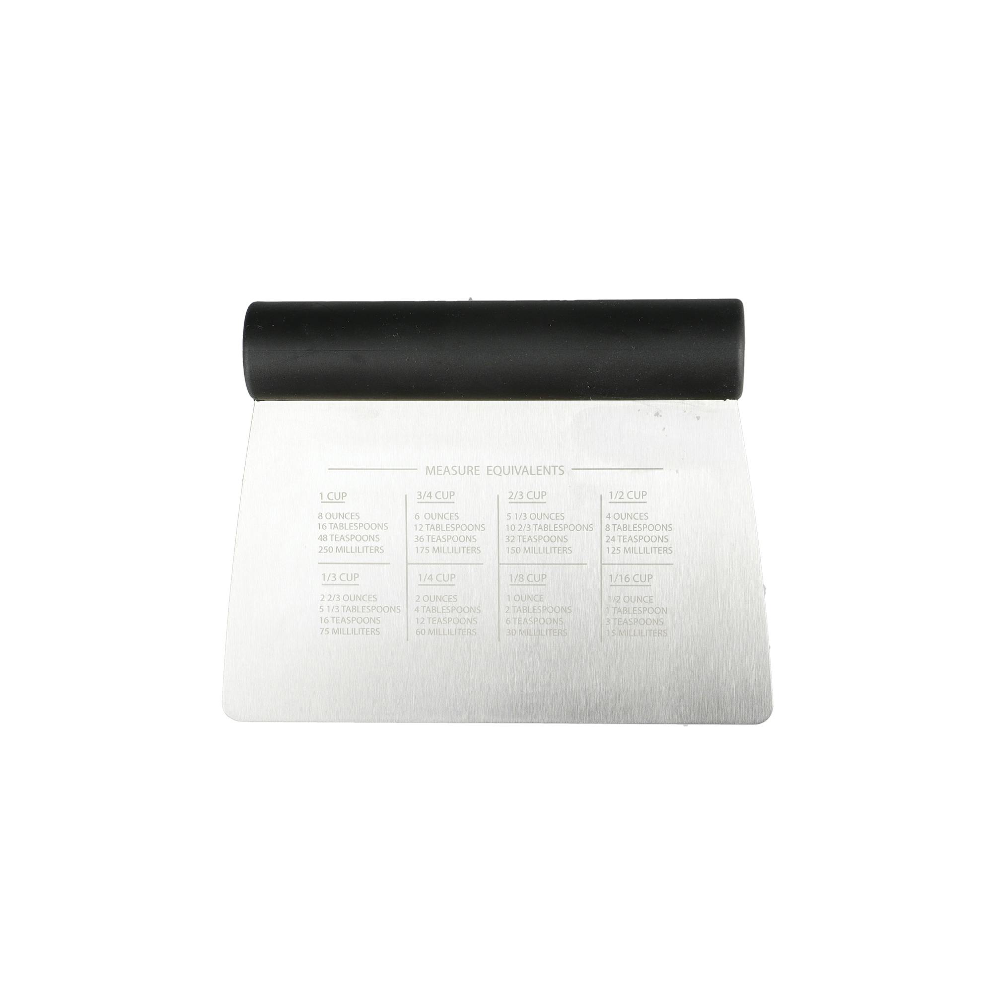 Rackhams Black Stainless Steel All-Purpose Scraper And Dough Cutter - Stainless Steel - Baking Accessories
