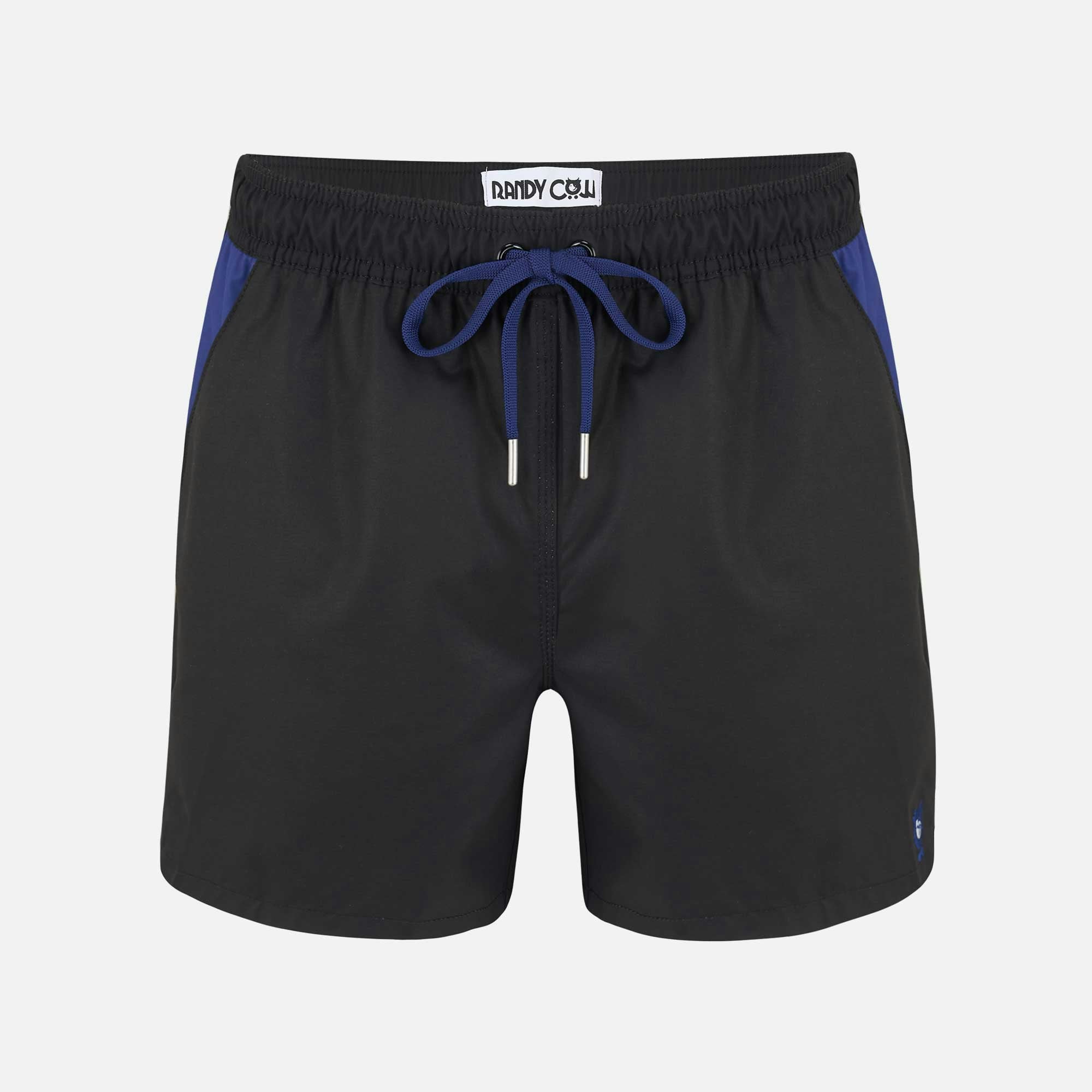 Randy Cow Charcoal - Swim Shorts With Waterproof Pocket - L