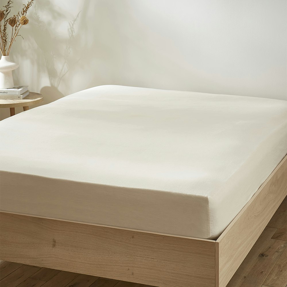 Martex Ivory Touch Of Linen Fitted Sheet - Super King