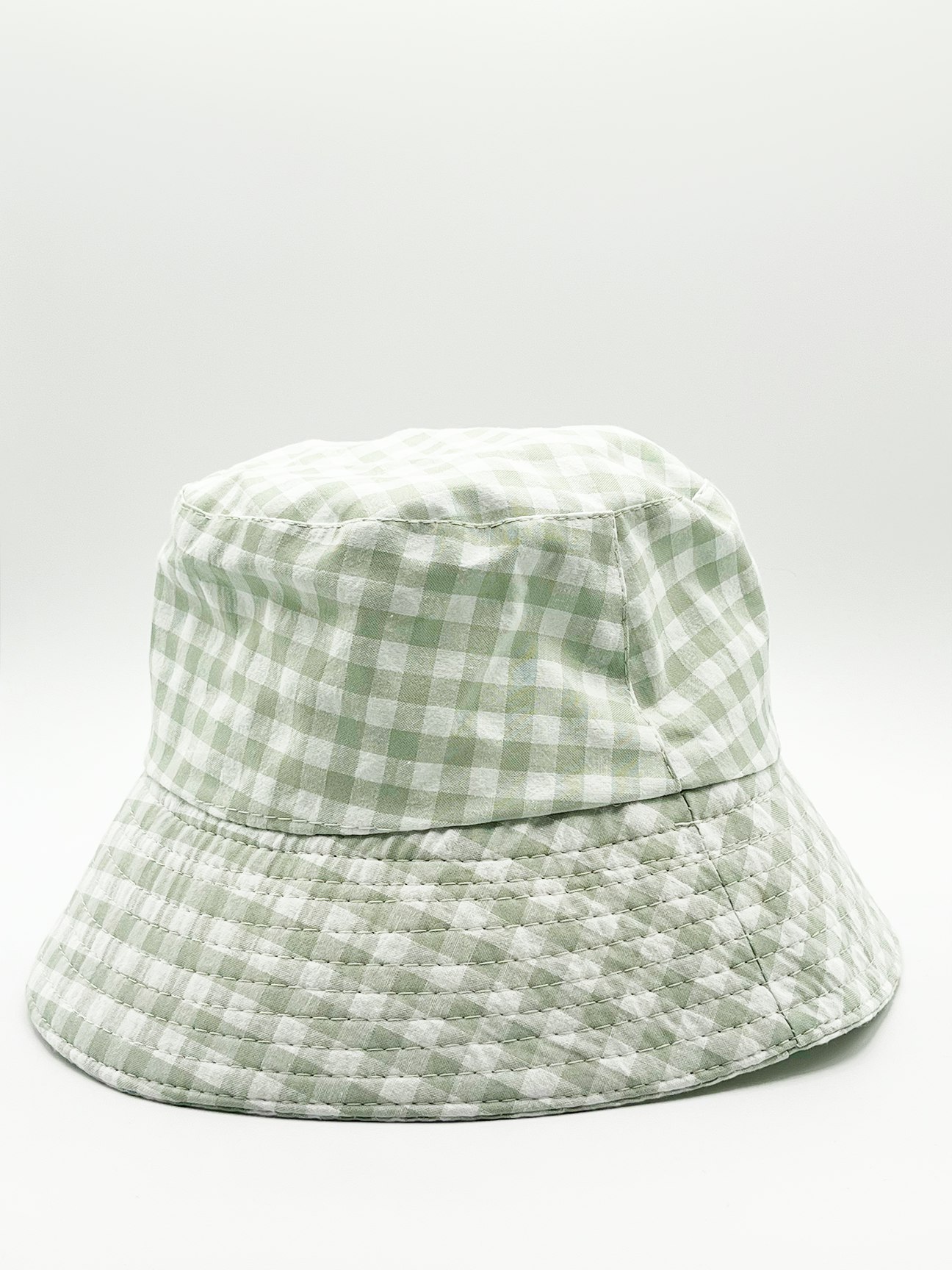 Svnx Green/White Rylee Gingham Bucket Hat In & - One Size
