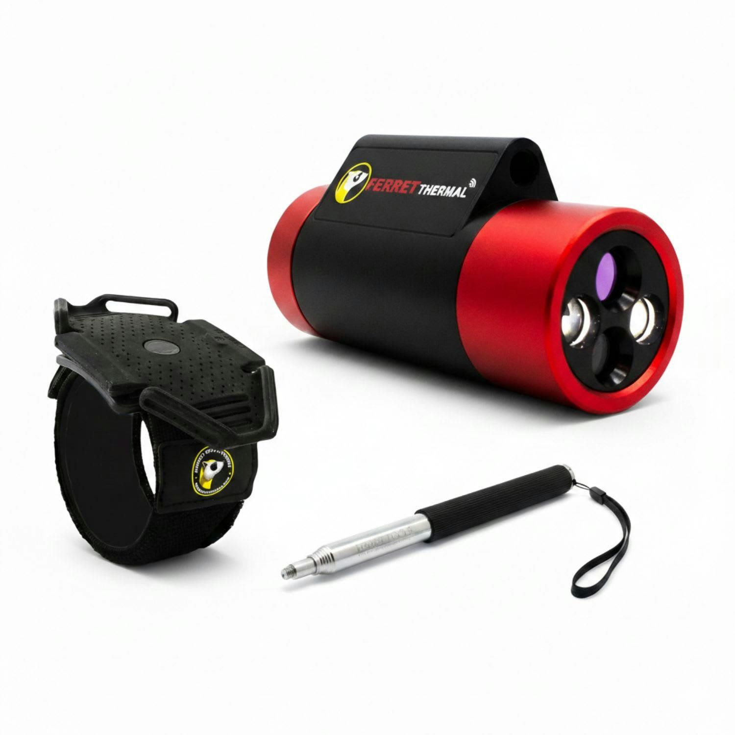 Ferret Thermal 640X480 Wifi Borescope Kit With 47” Compact Telescopic Stick & 360° Rotatable Hands-Free Wristband For Hvac & Home Inspections