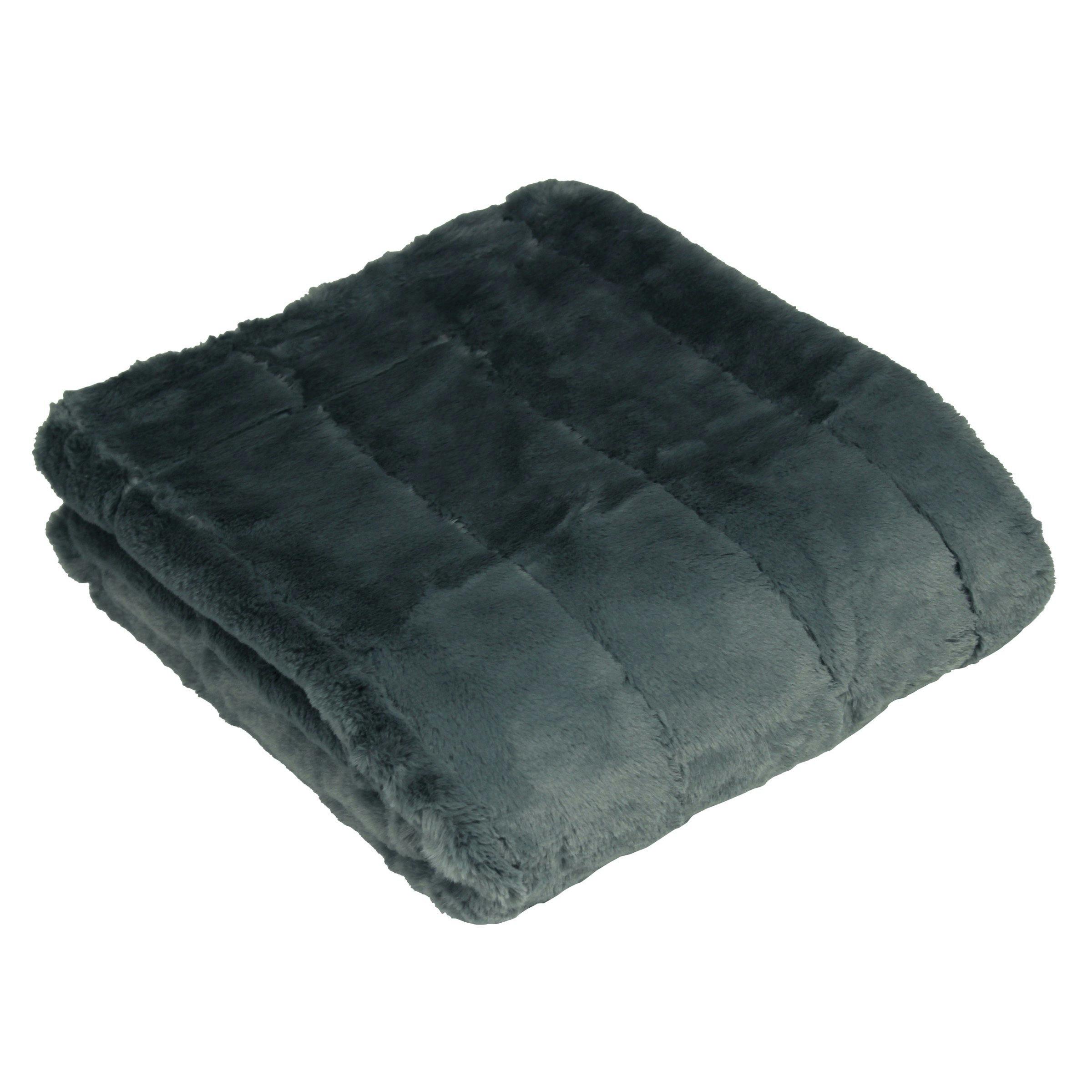 Riva Home Riva Paoletti Empress Throw - Charcoal - 130X180cm - Charcoal - 100% Polyester