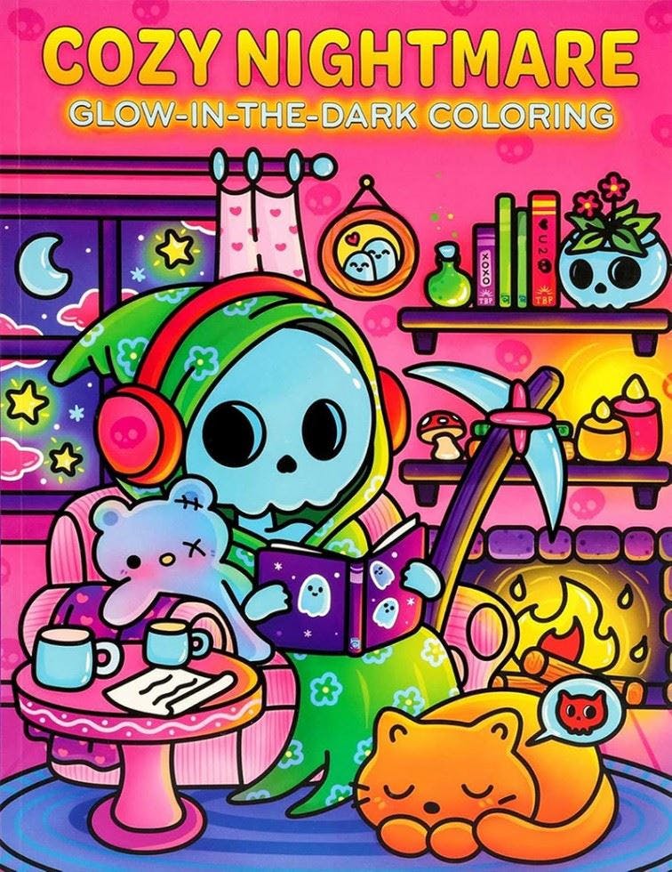 Search Press Dark Cozy Nightmare Glow-In-The- Coloring - Thunder Bay Press - Image 6