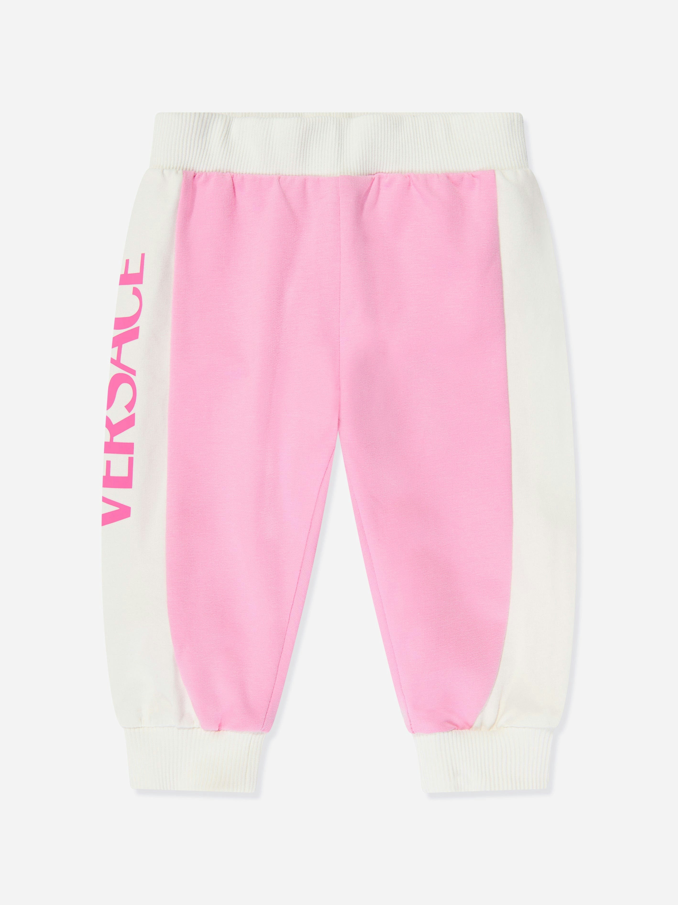 Versace Women's Pink Baby Girls Logo Joggers In - 18 - 24 Mths