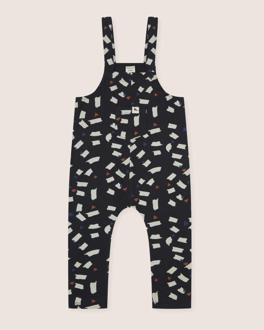 Turtledove London Black Confetti Print Dungarees - 6-12 Months