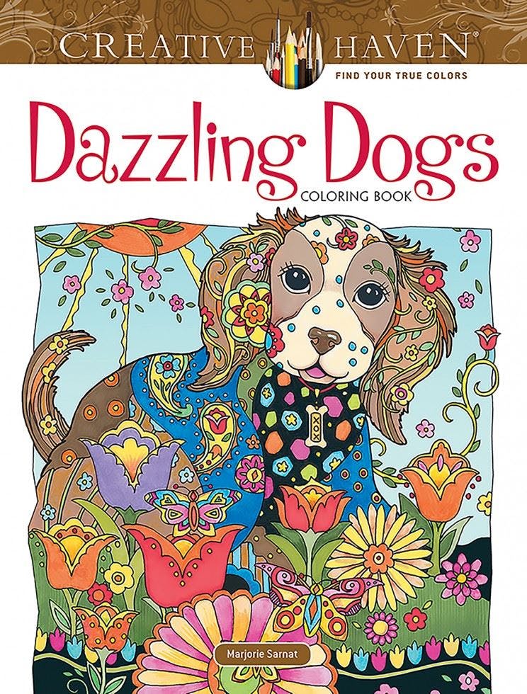 Creative Haven Dazzling Dogs Coloring Book - 0486803821, paperback, Sarnat - Image 5