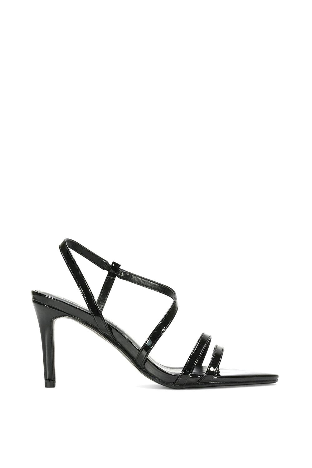 Xy London Women's Black Strappy Pointed Toe Stiletto Heel Sandal Shoes - 3