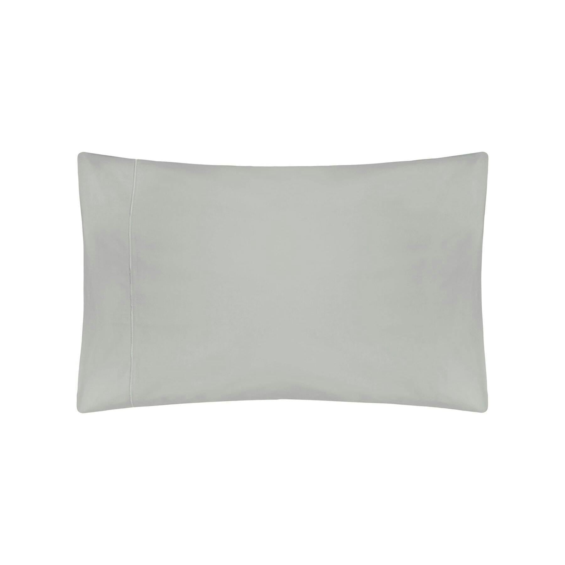 Belledorm Grey Sateen Housewife Pillowcase - Platinum - One Size - Platinum - 100% Cotton