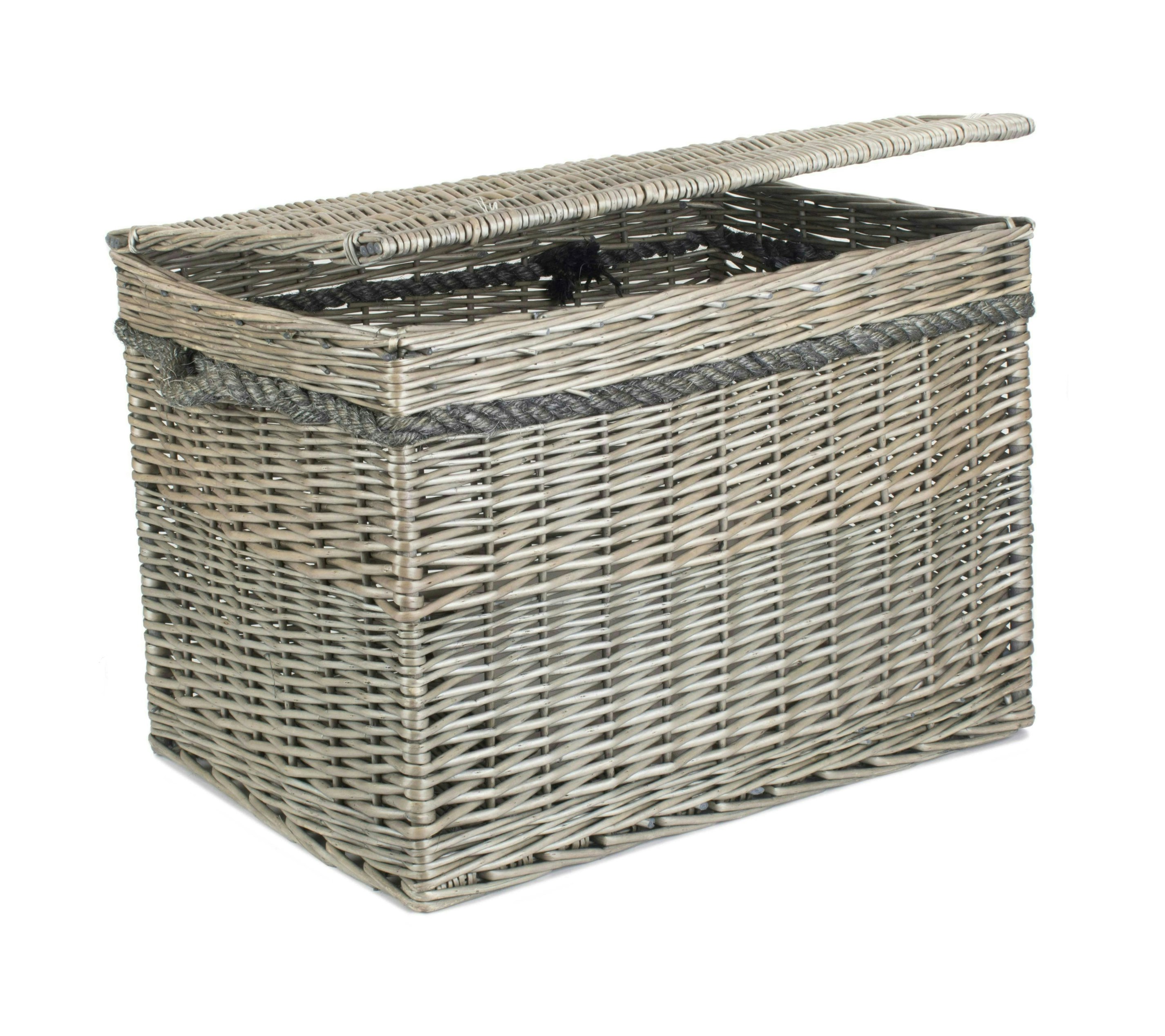 Red Hamper 58Cm Antique Wash Wicker Storage Basket