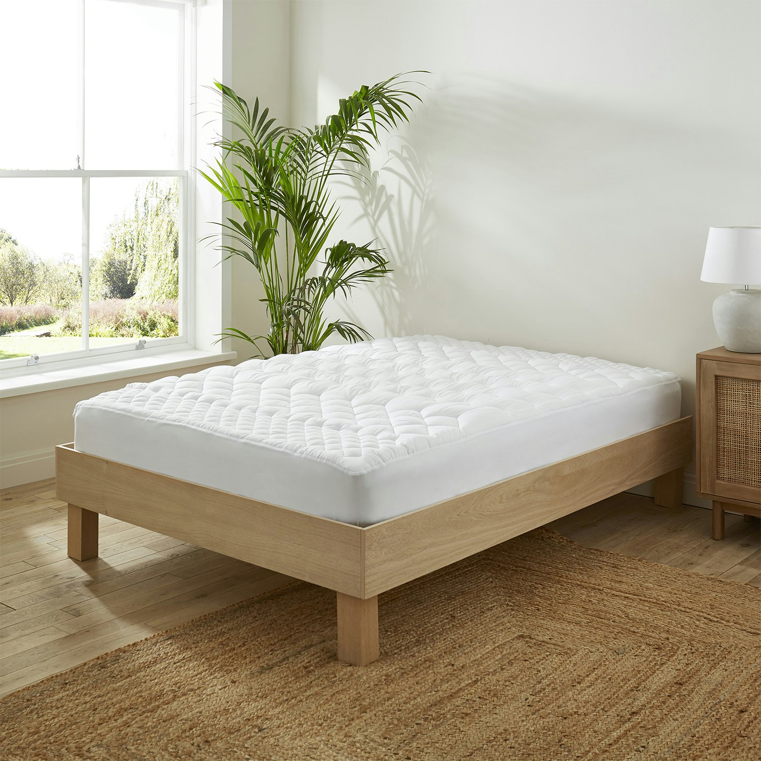 Rackhams White 5 Zone Mattress Enhancer - Single - 100% Polyester