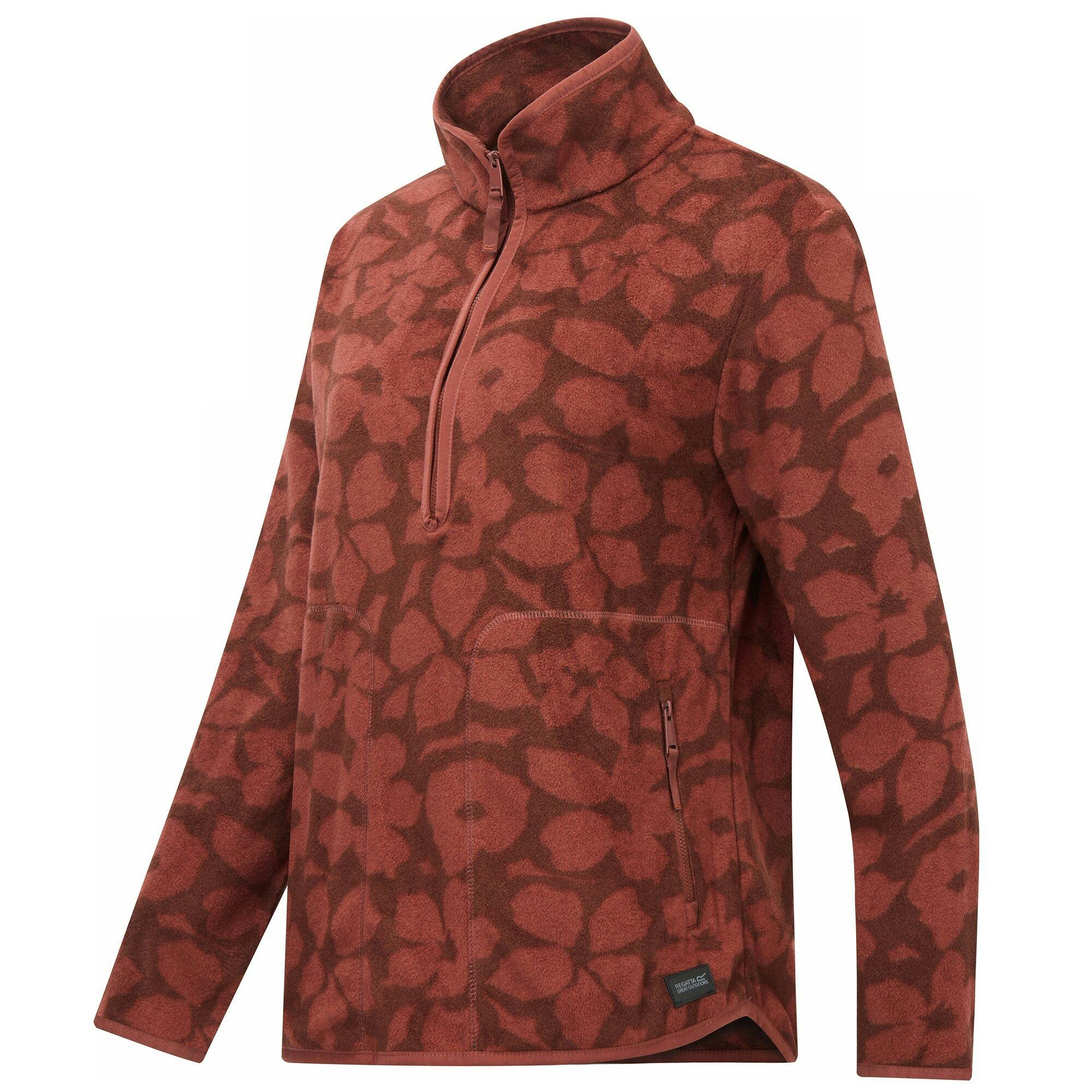 Regatta (20 Uk, Dark Cherry) Womens/Ladies Frankie Shadow Flower Half Zip Fleece - Image 2