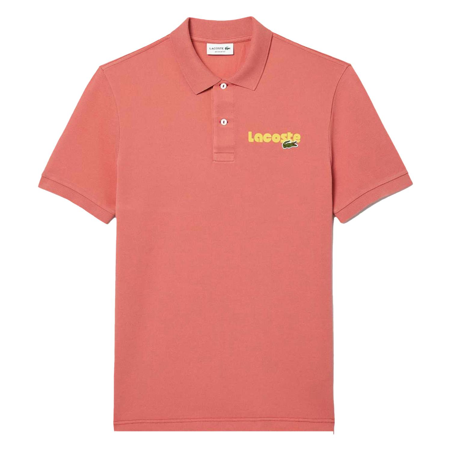 Lacoste Men's Red L.12.12 Washed Regular Polo Shirt - Xxl - 100% Mixed