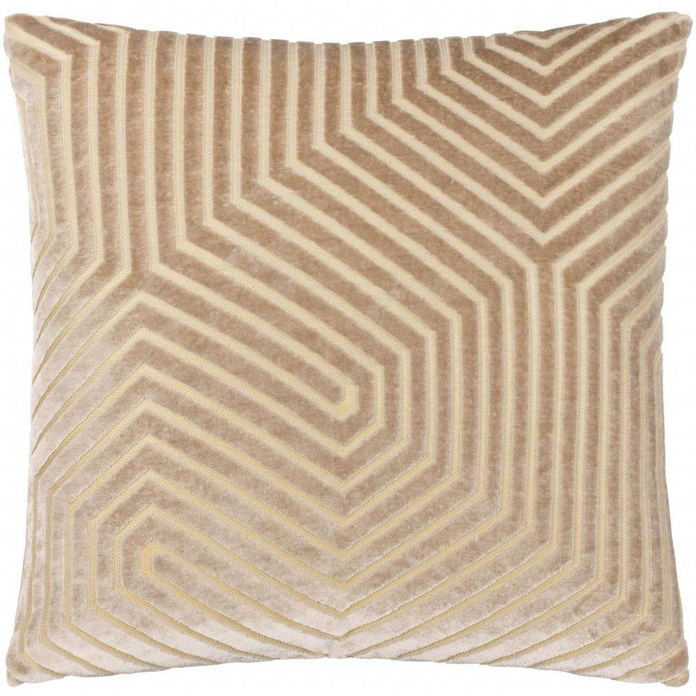 Rackhams Evoke Cut Cushion Cover - Mink - 45Cm X 45Cm - Mink - 100% Polyester