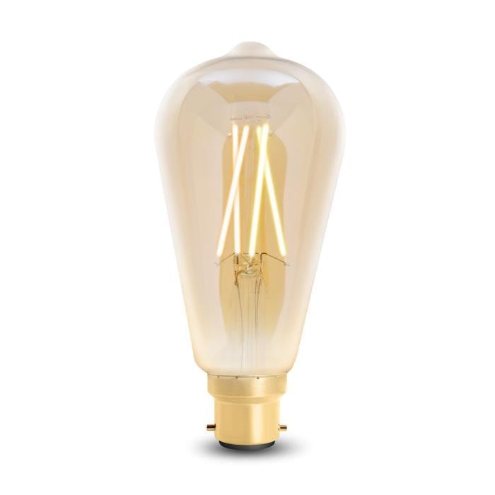 Wiz Amber B22 St64 Bayonet Filament Dimmable Lightbulb