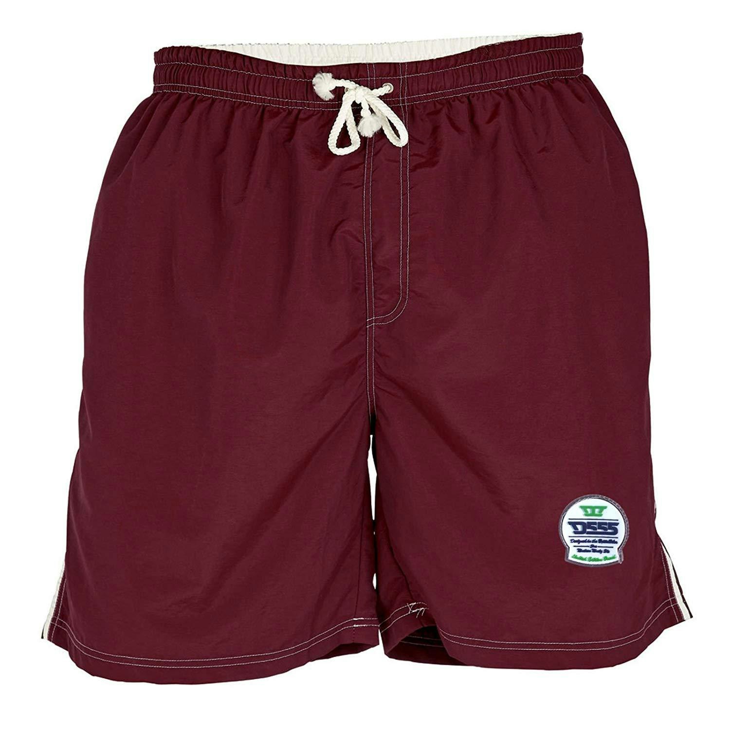 Duke Men's Burgundy D555 Yarrow Kingsize Swim Shorts - 7XL