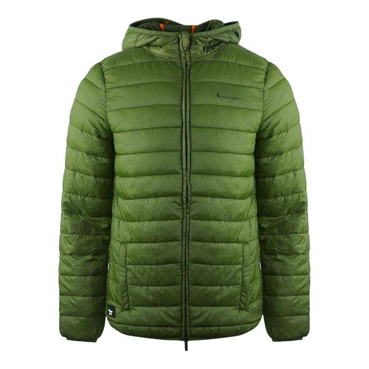 Aquascutum Men's Green London Quilted Logo Jacket - S - 100% Mixed