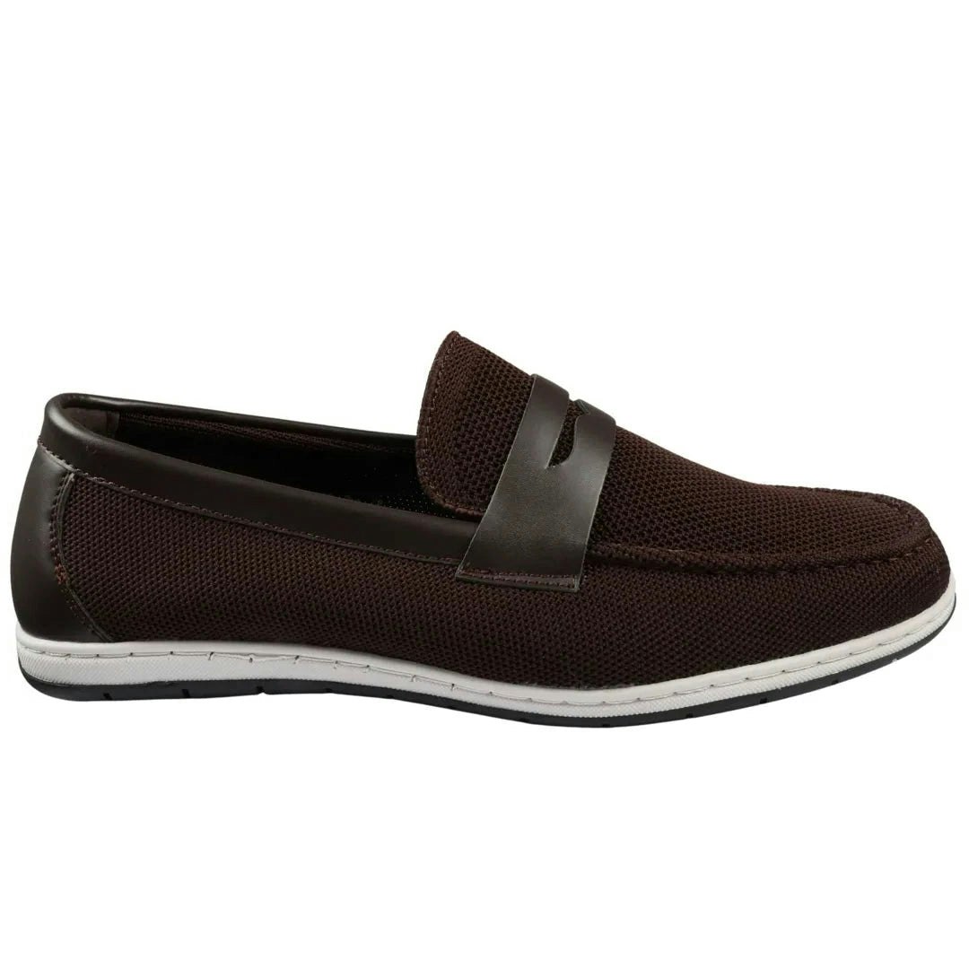 Dolcetto Men's Brown Lightweight Breathable Loafer Shoes - Uk 11