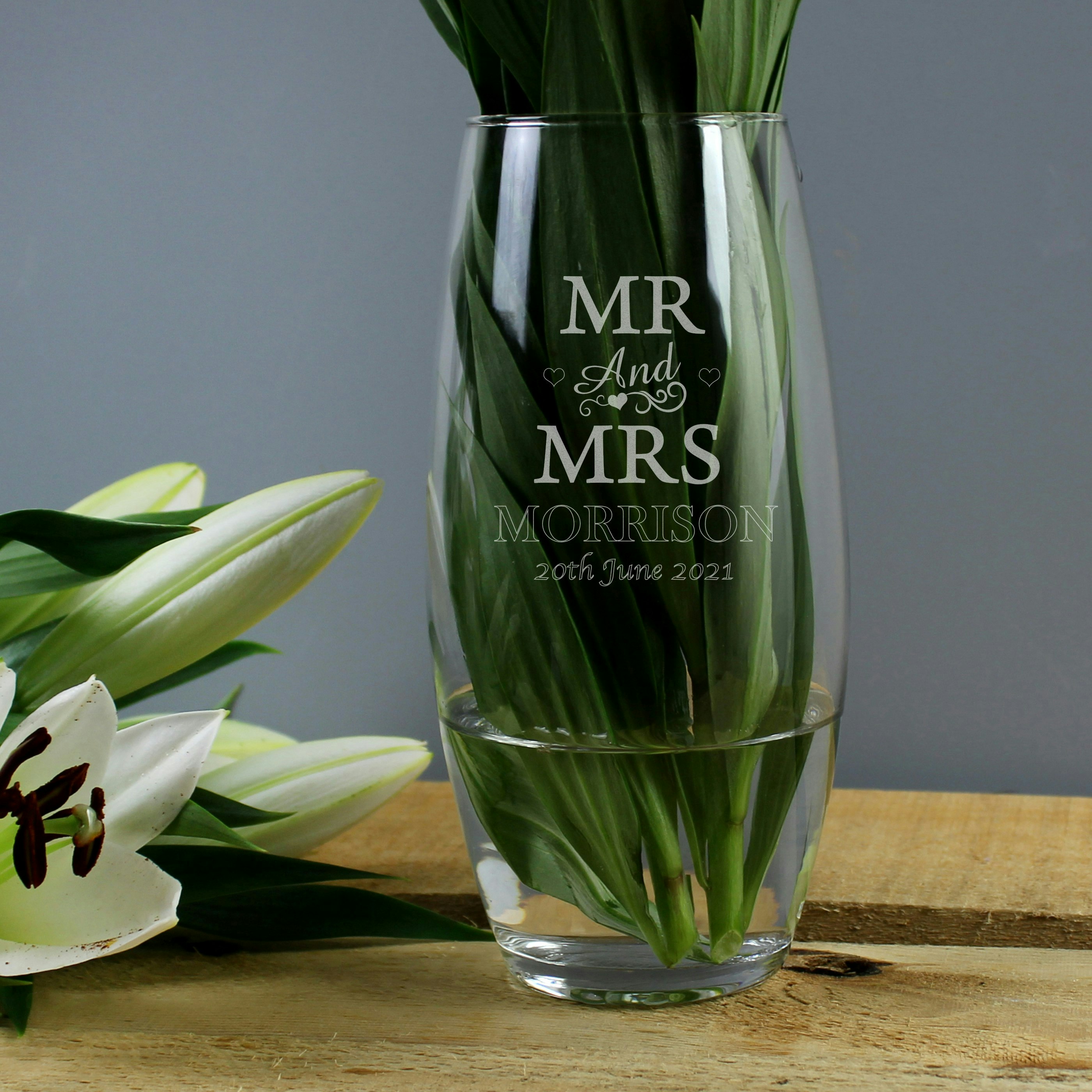 Personalised Memento Company Personalised Mr & Mrs Bullet Vase