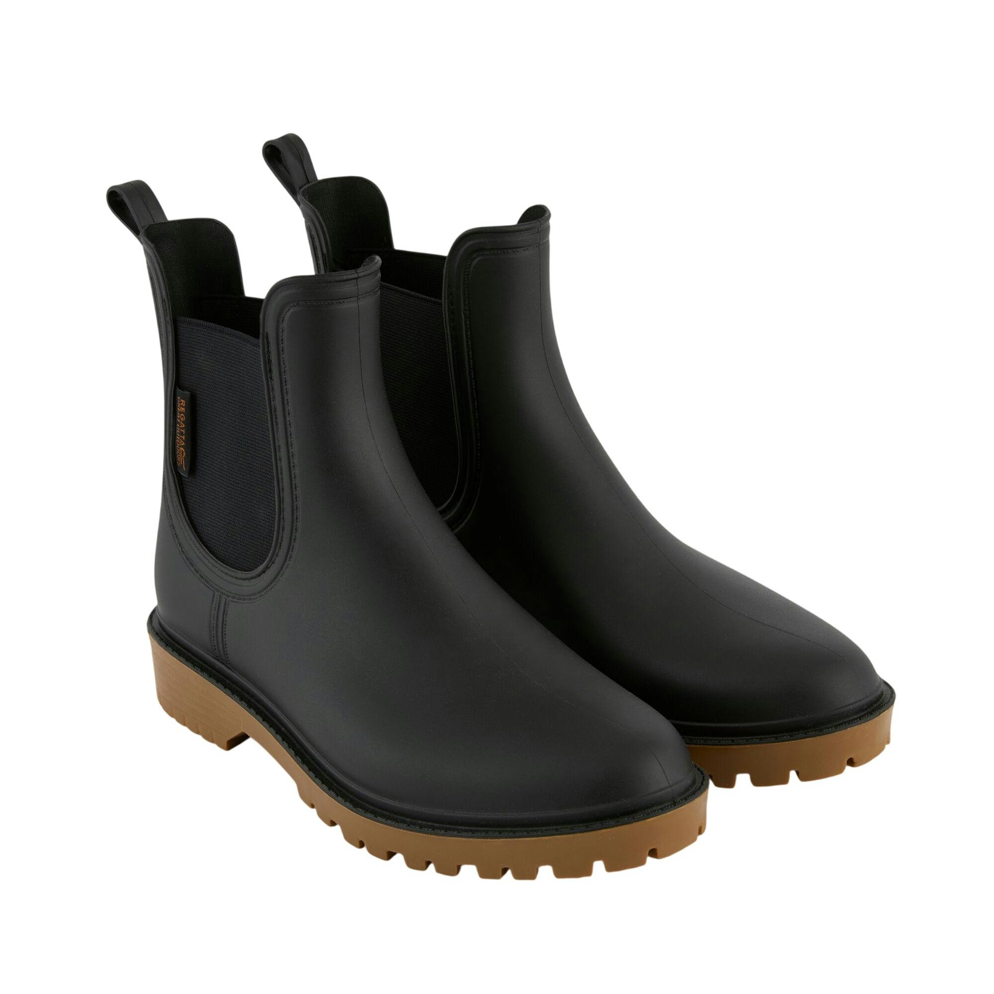 Regatta Women's Black Lady Harriett Ii Ankle Wellington Boots - Matt /Gum - 8 Uk - Matt /Gum - 80% Pvc/20% Polyester