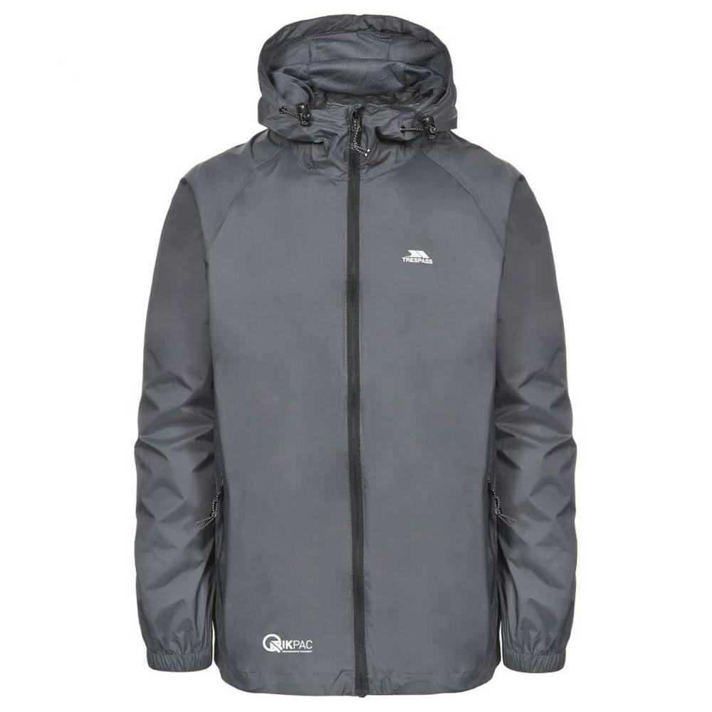 Trespass Unisex Adult Qikpac Waterproof Jacket - Flint - Xxxs - Flint - 100% Polyamide