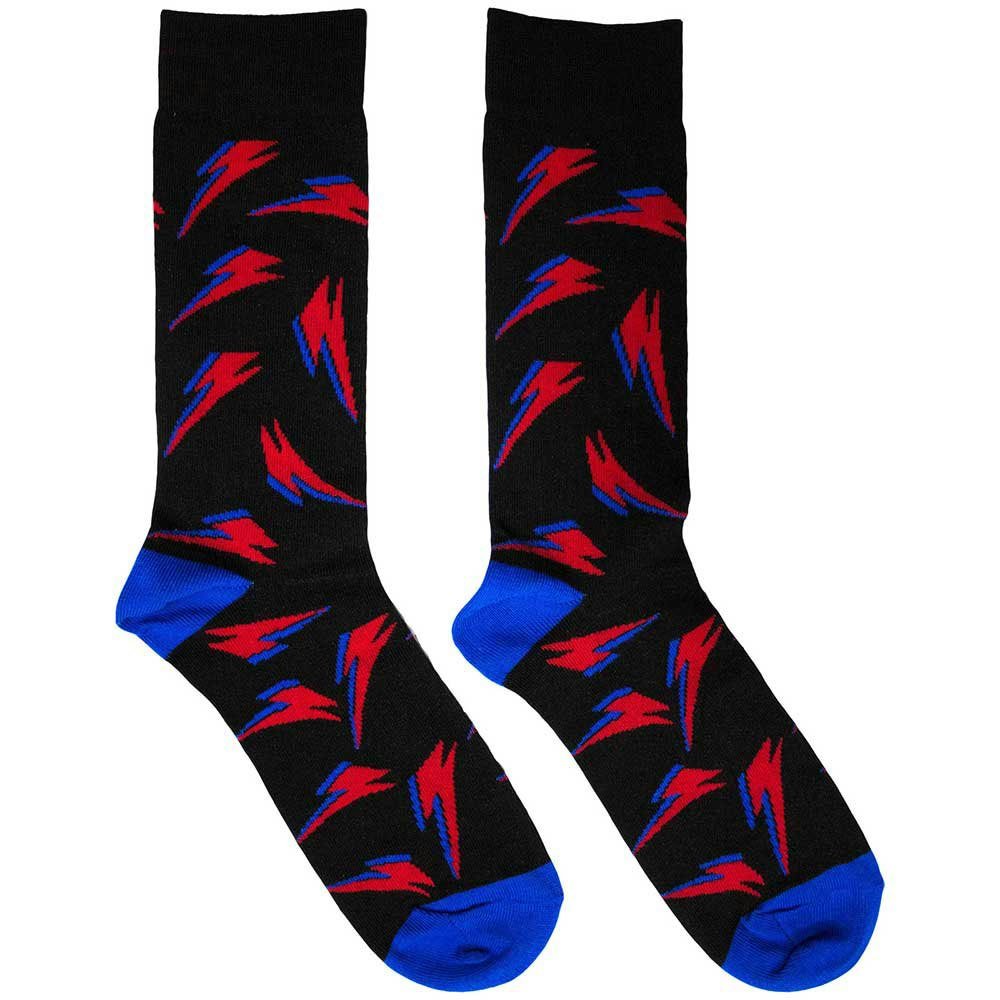 Paradiso Clothing Unisex Black David Bowie Flash Pattern Ankle Socks