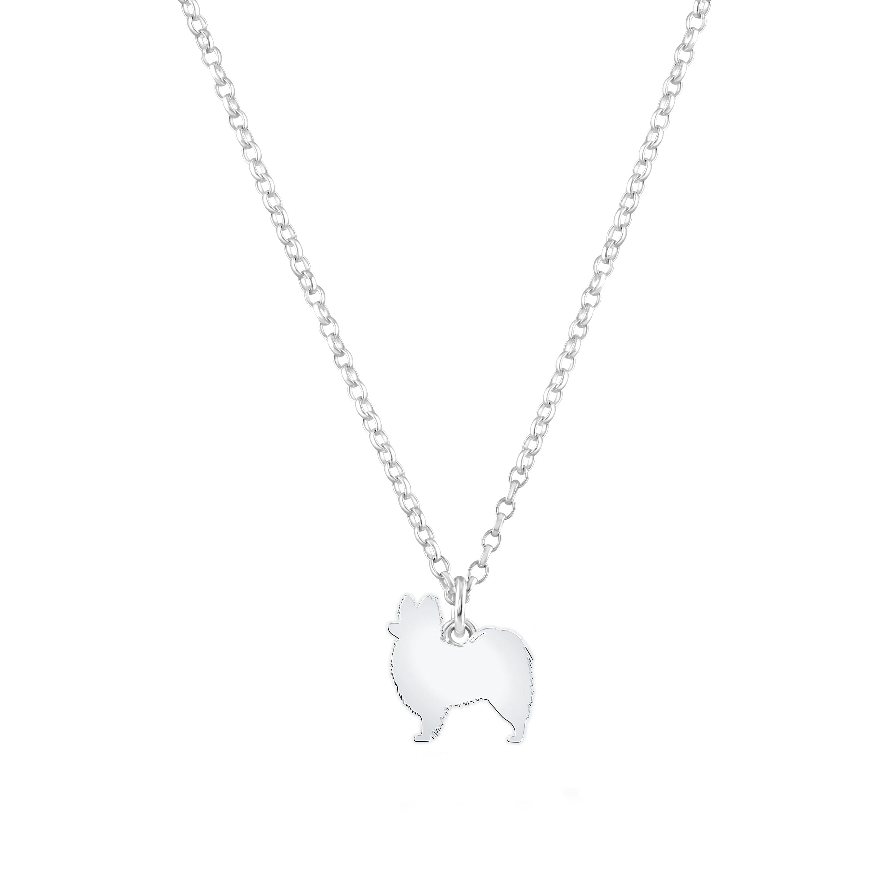 Mylee London Silver Papillon Silhouette Necklace - Personalised - Yes