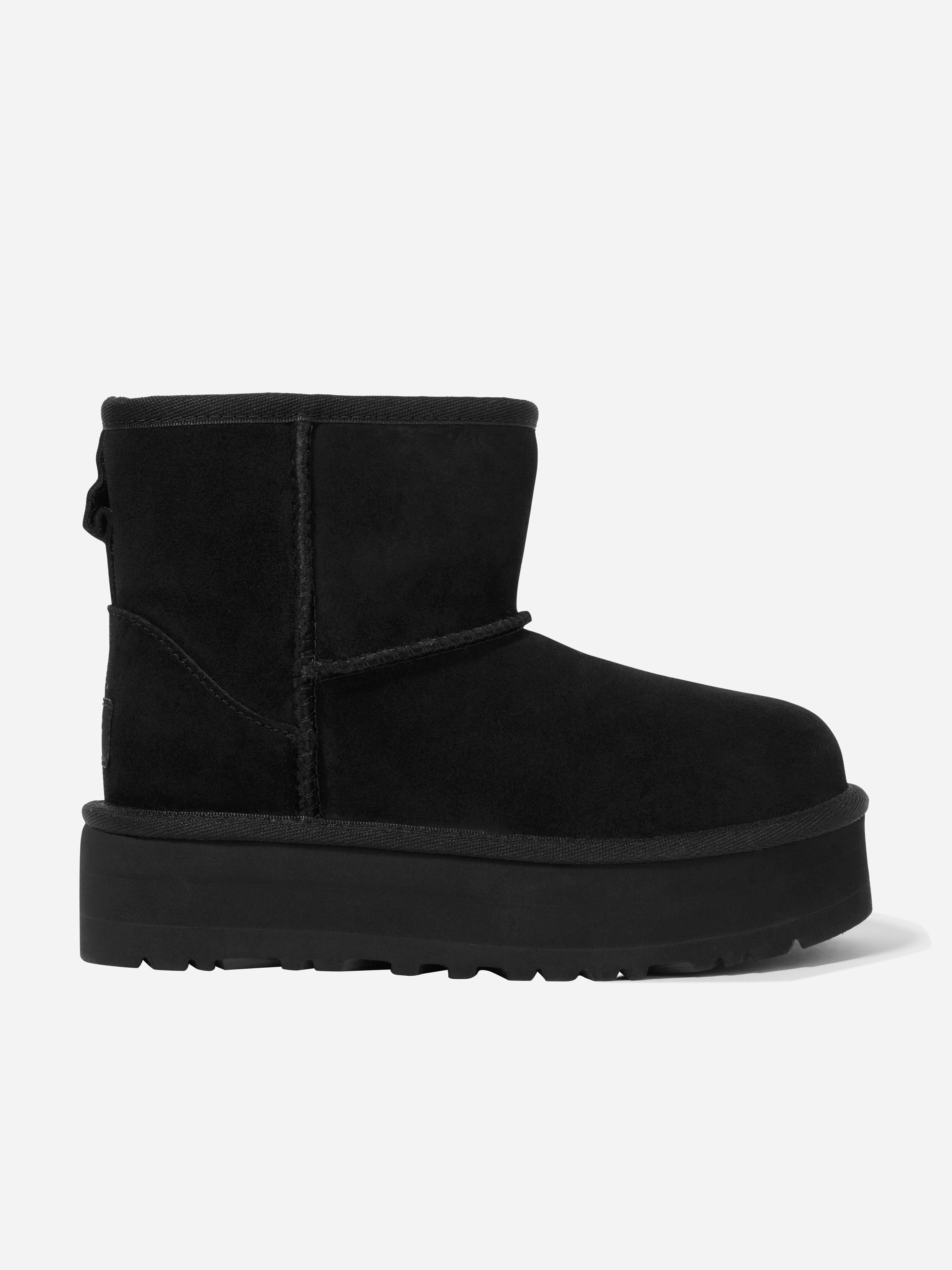 Ugg Girls Black Classic Mini Platform Boots In - Eu 32.5 Uk 13 Us 1