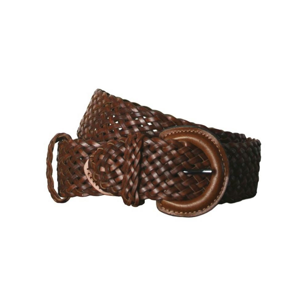 Eastern Counties Leather Men's Dark/Brown Nlb04 Plaited Leather Waist Belt - 12 Uk - 100% Leather