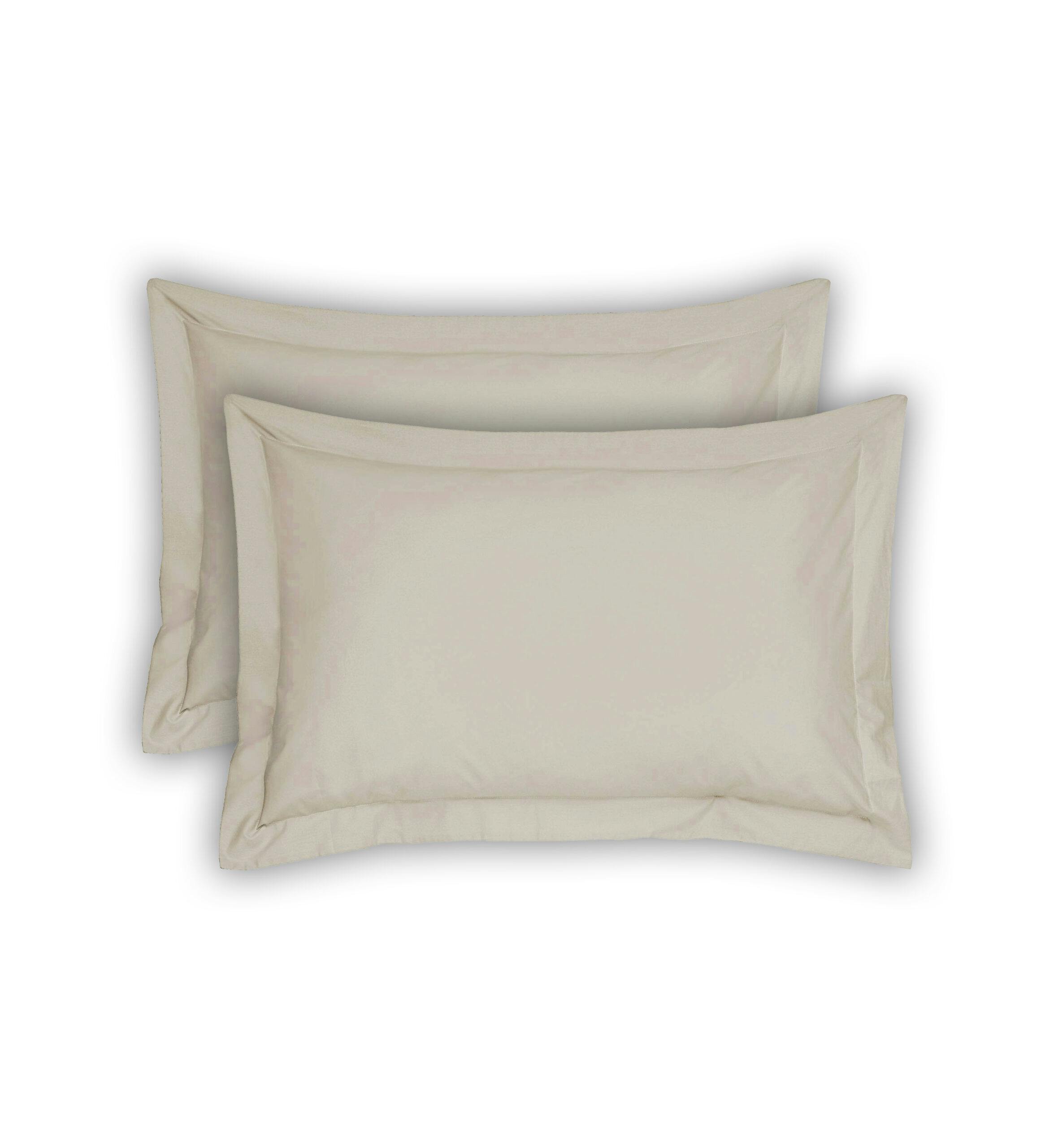 Rackhams Polycotton Oxford Pillowcase Pair Pack - Natural - Pillowcase (48Cm X 74Cm)