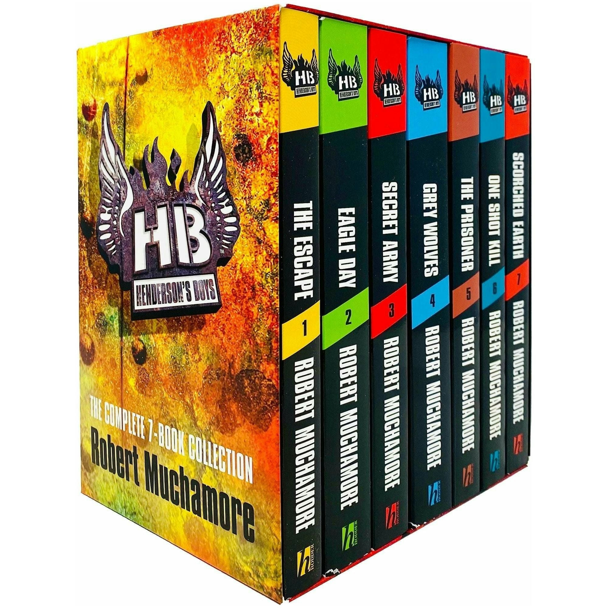 Hodder Boys Grey Robert Muchamore Hendersons 7 Books Collection Box Set