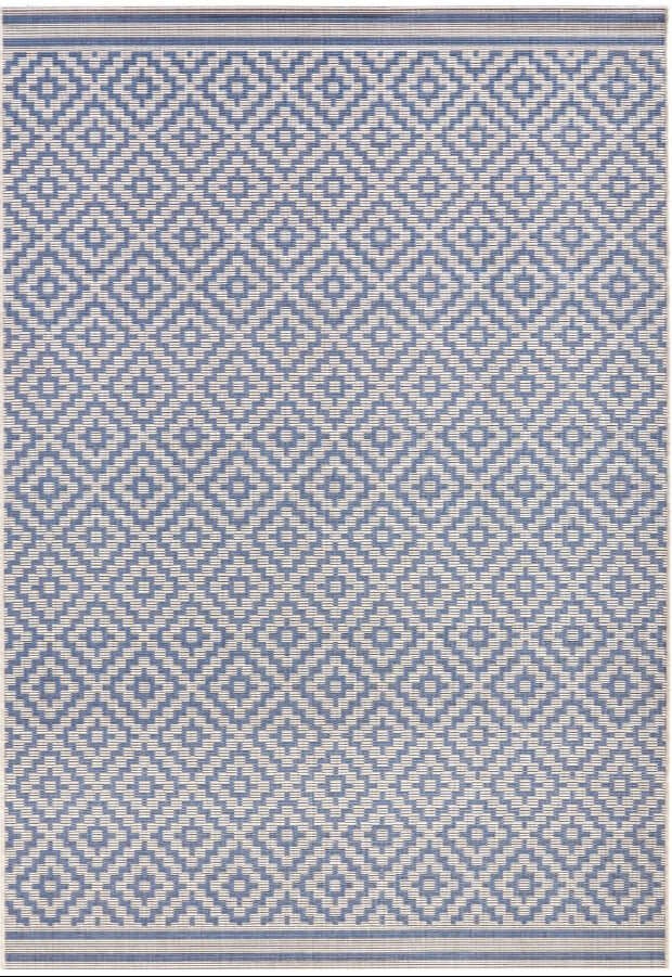 Rackhams Blue Indoor - Outdoor Raute Rug - 200X230 Cm