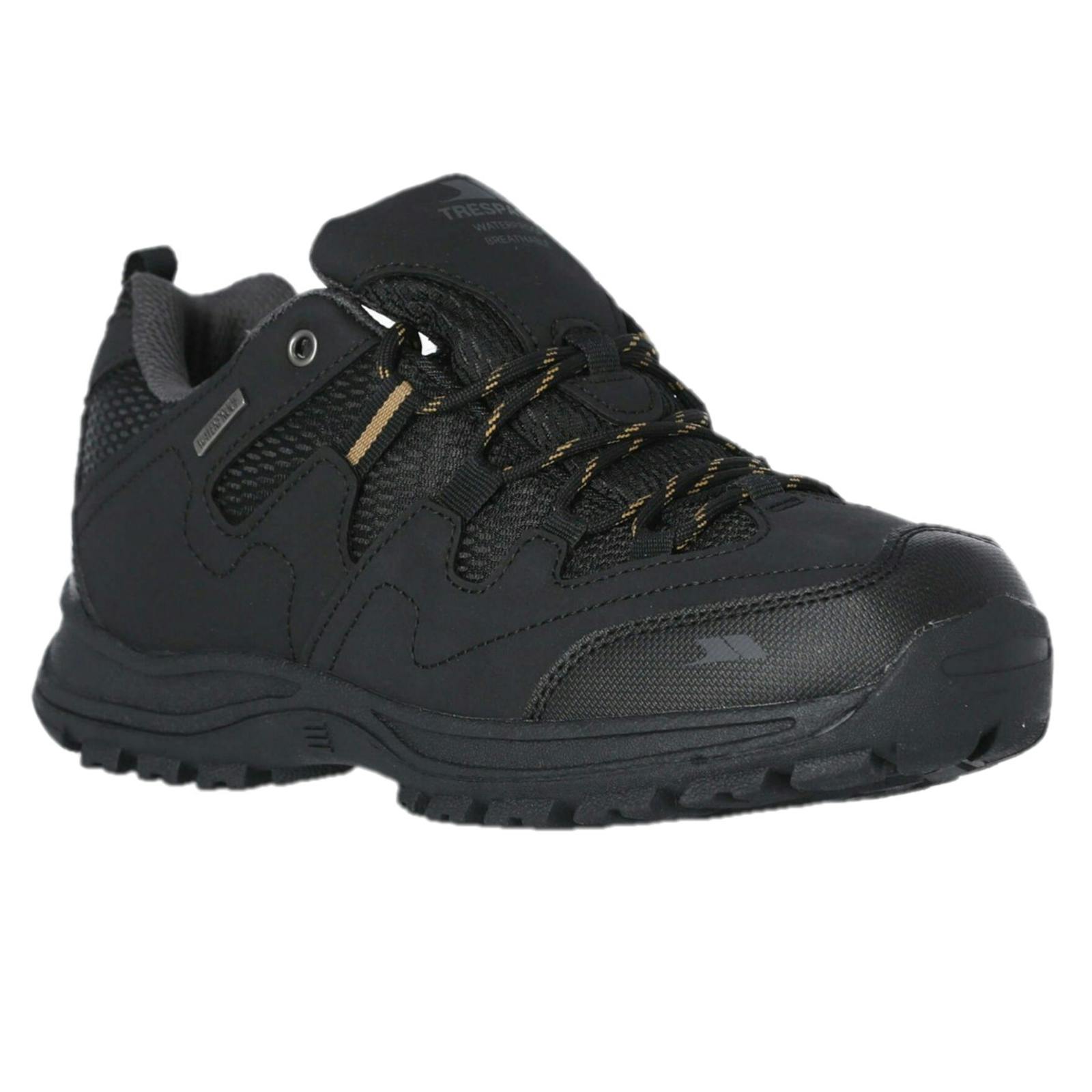 Trespass Men's Black Finley Low Cut Hiking Shoes - 10 Uk