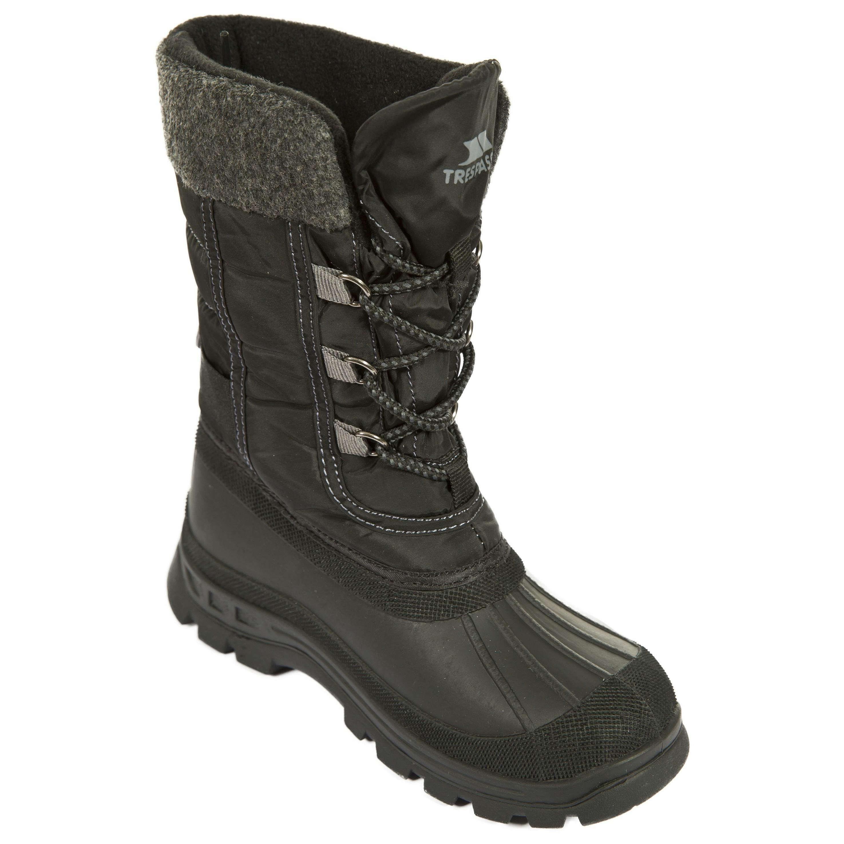 Trespass Youths Boys Strachan Snow Boots - Black - Size UK 6 Infant - Image 3