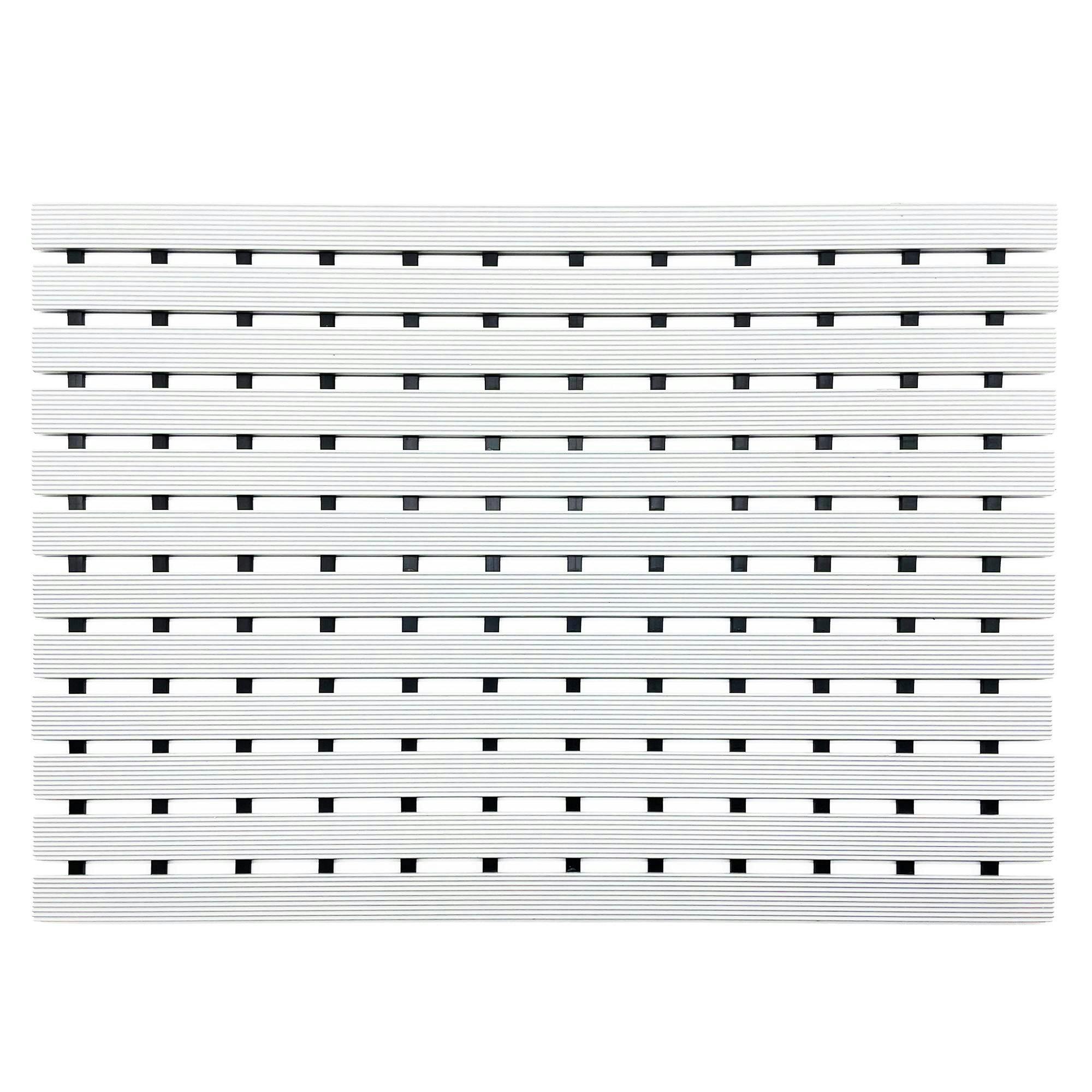 Nicoman White Non-Slip Pvc Duckboard Shower Mat - 61Cm X 43Cm