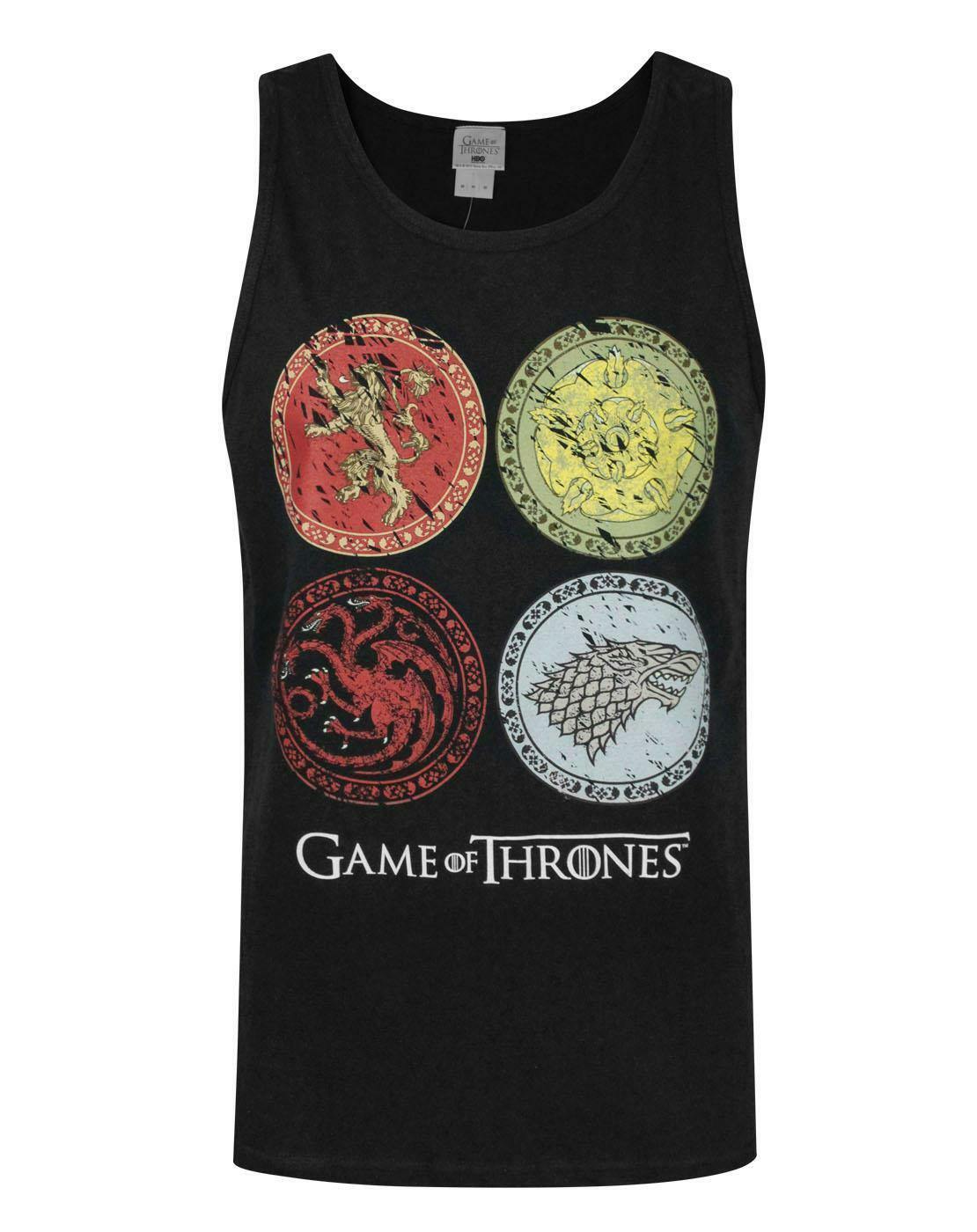 Vanilla Underground Men's Black Game Of Thrones House Crest Vest - Large