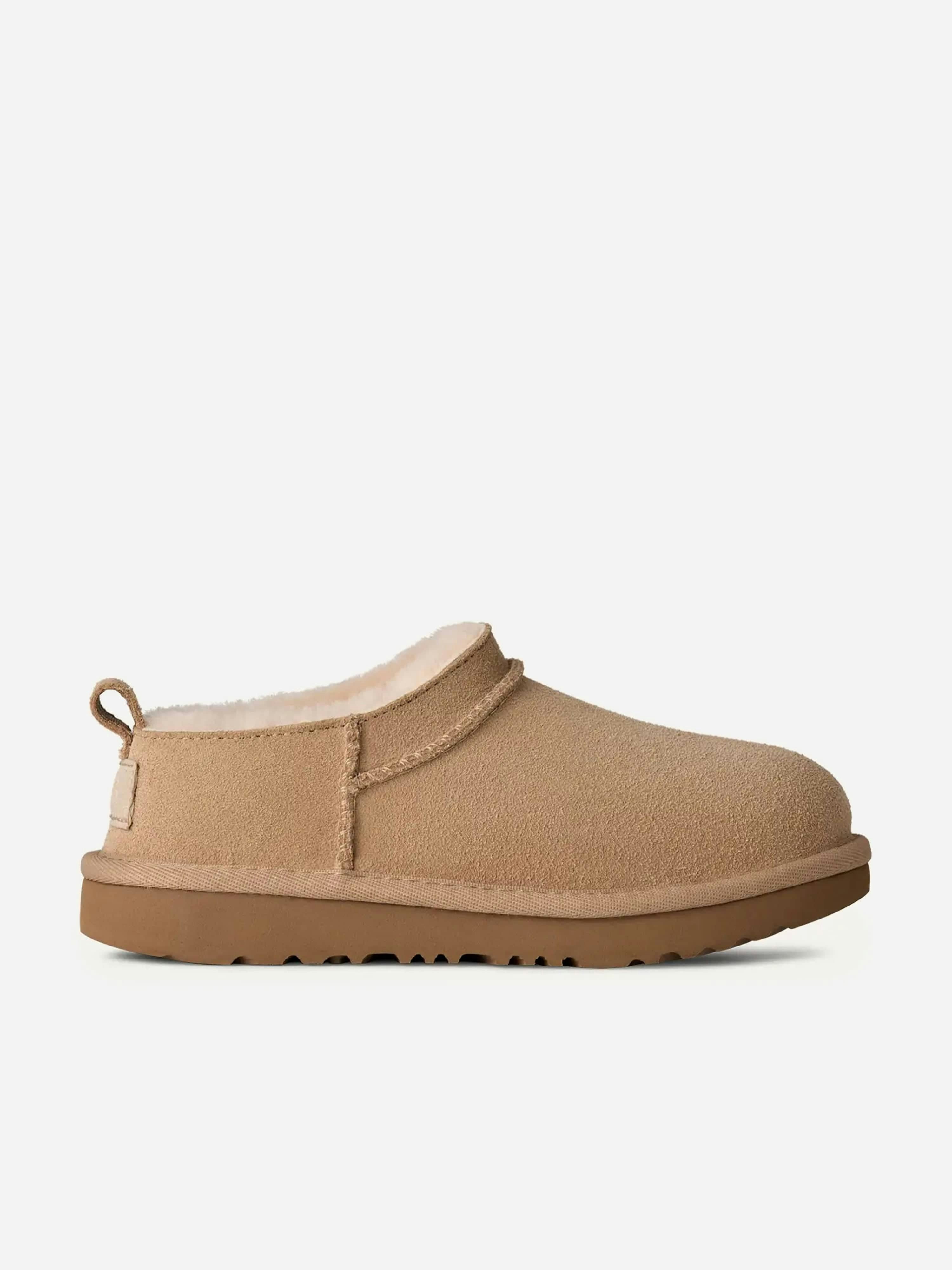 Ugg Beige Kids Classic Micro Slippers In - Eu 35 Uk 2 Us 3