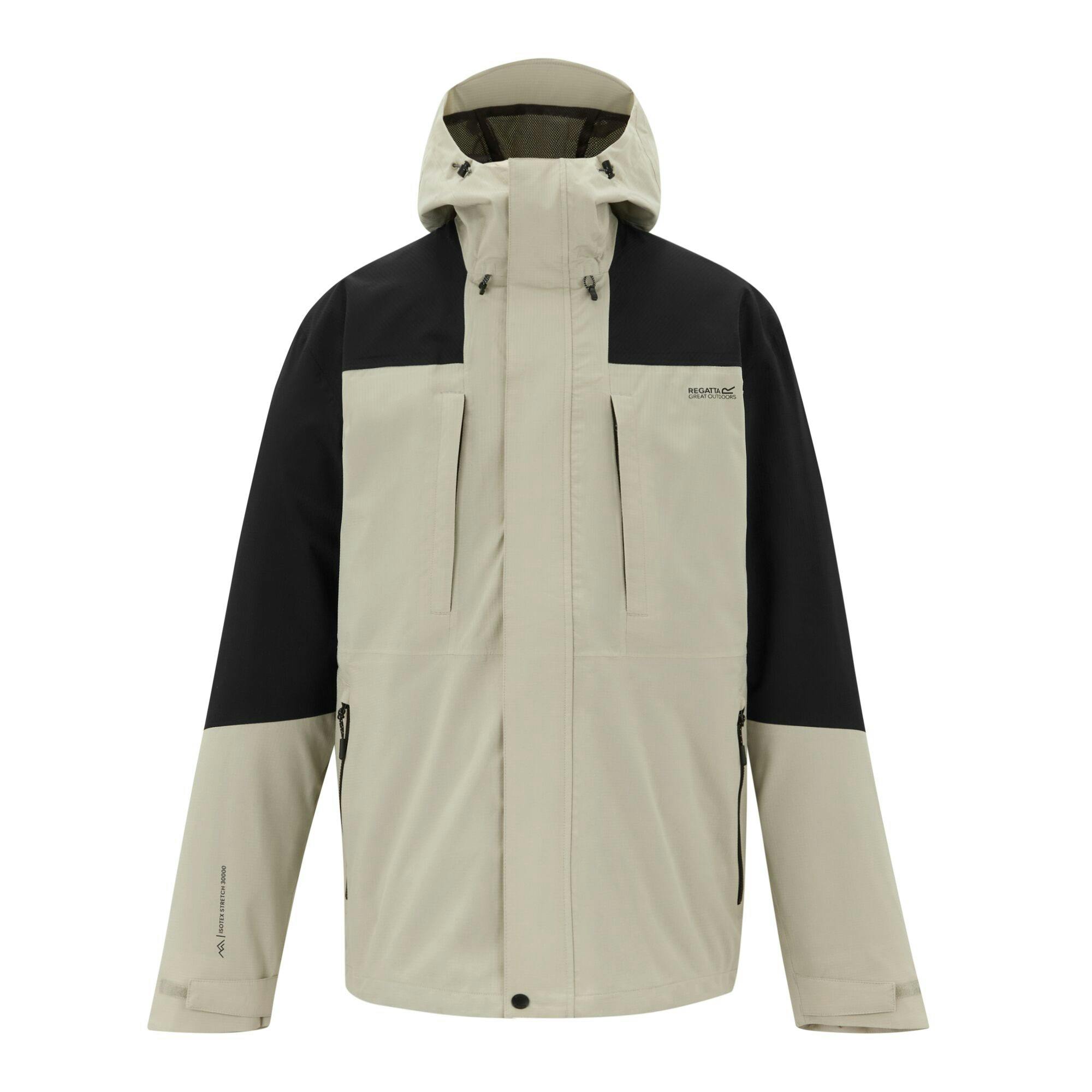 Regatta Men's Black Freesdale Waterproof Jacket - Abbeystone/ - Xxl - Abbeystone/ - 70% Polyester/30% Recycled Polyester