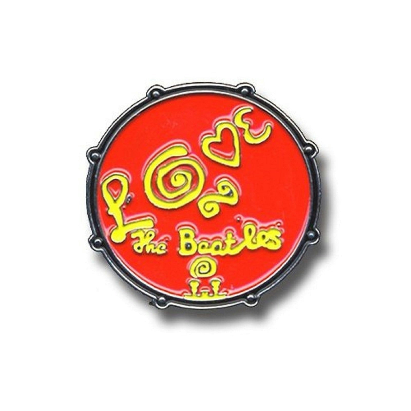 Paradiso Clothing Red The Beatles Drum Love Pin Badge
