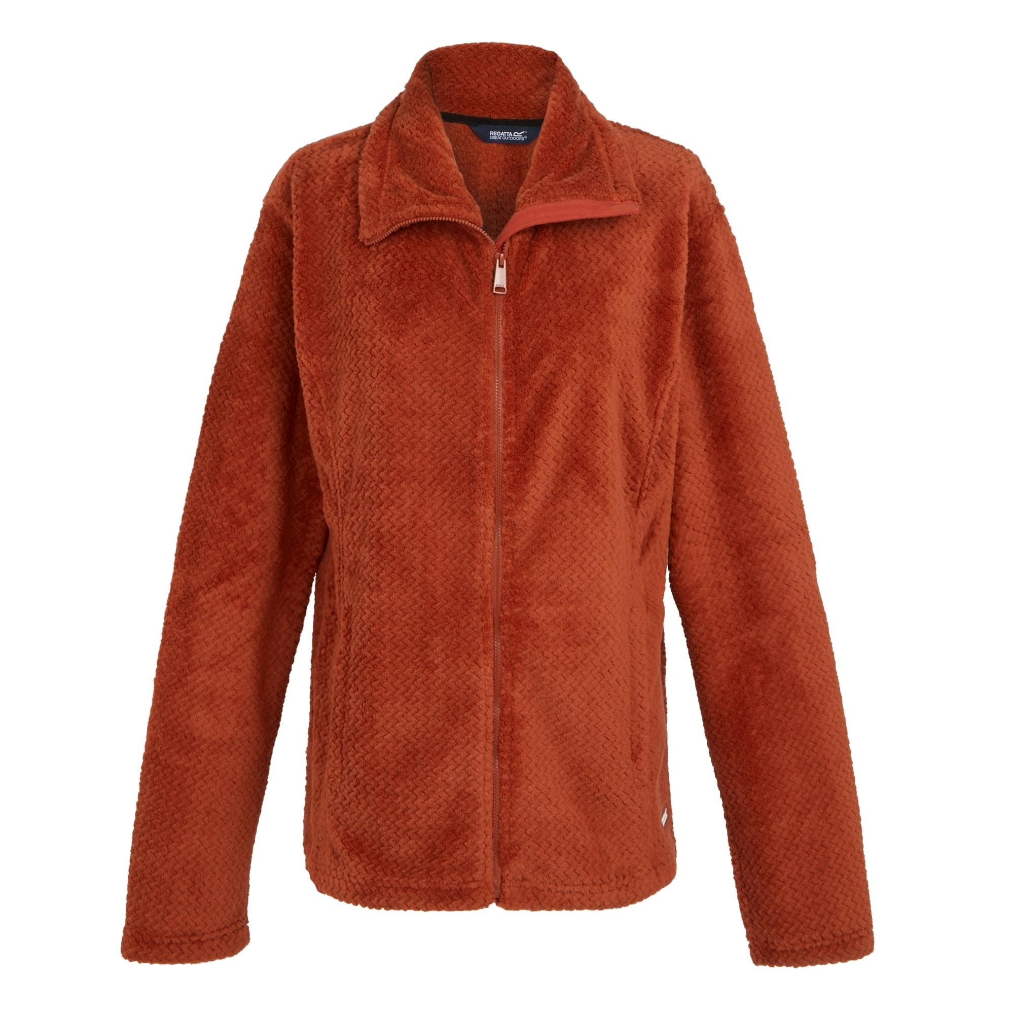 Regatta Women's Red Ochre / Heidy Fluffy Full Zip Fleece Jacket - Size 10 - Image 3