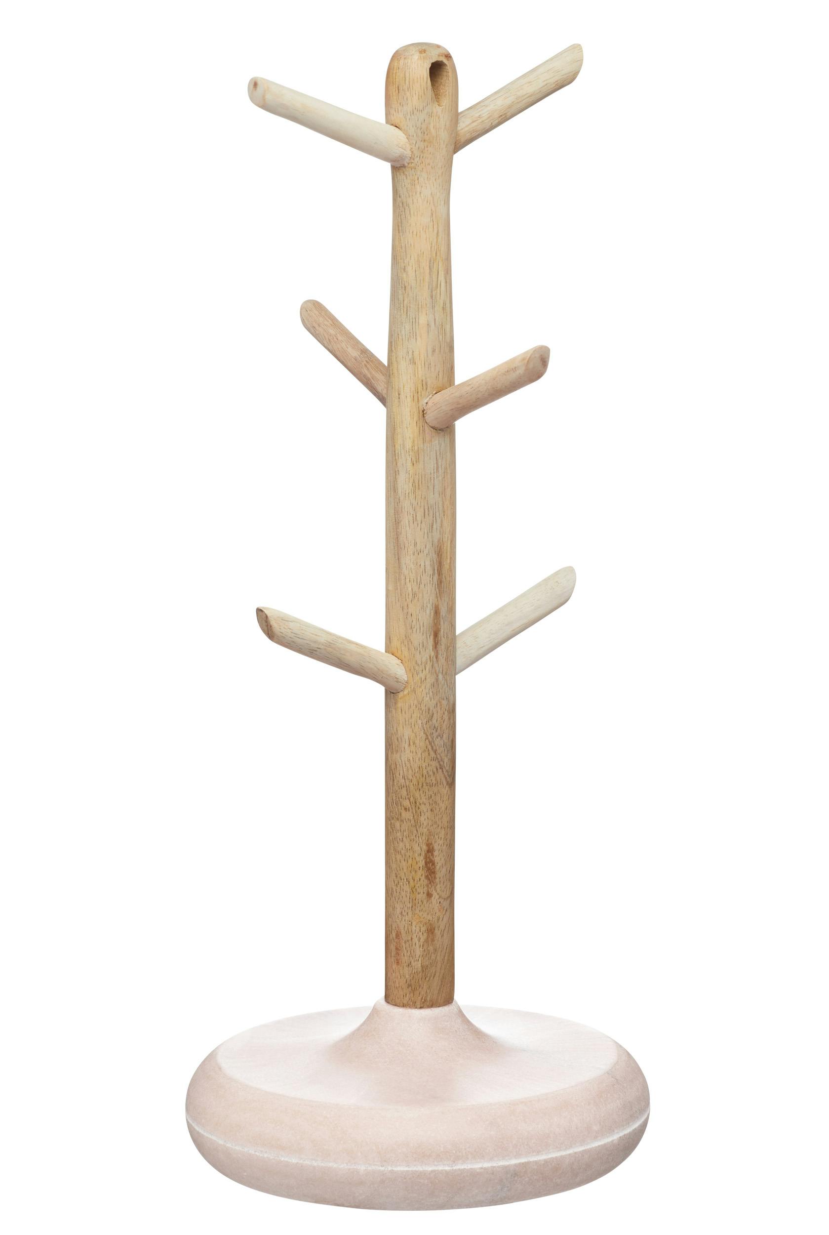 Rackhams Pink Serenity Mug Tree - Mango Wood - Mug Tree