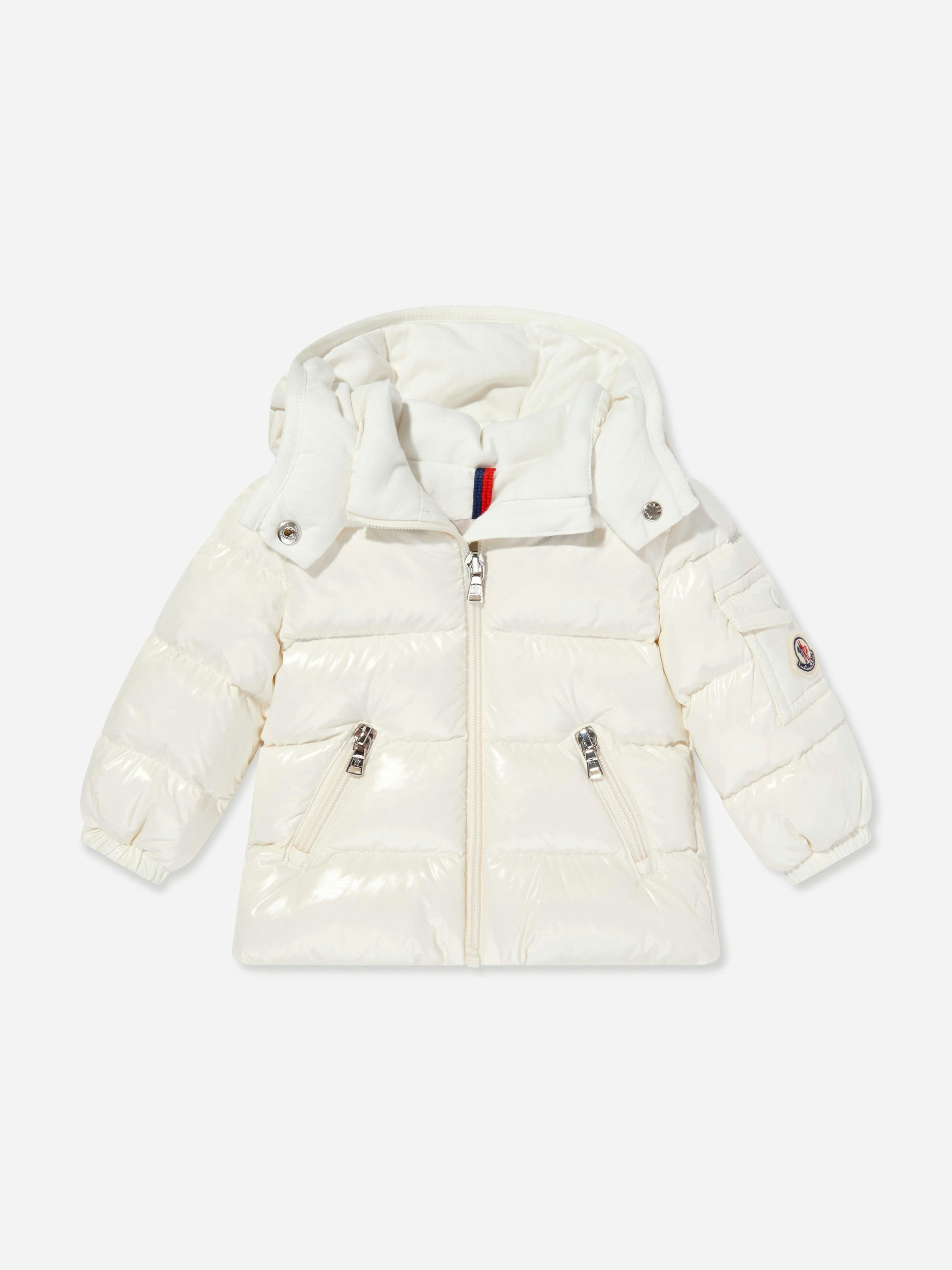 Moncler Enfant Women's Ivory Baby Girls Down Padded Bady Jacket In - 9 - 12 Mths