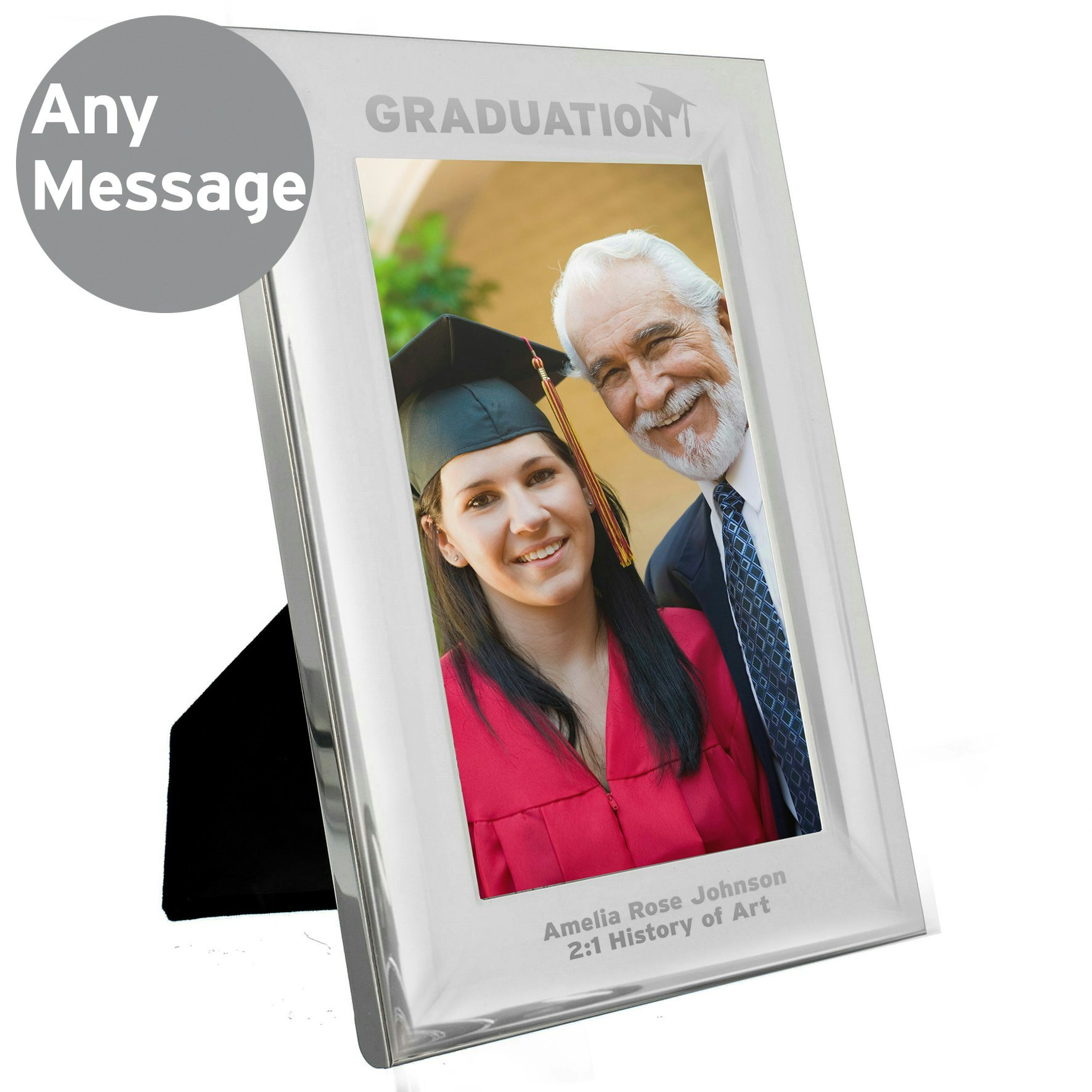Personalised Memento Company Silver Personalised Graduation 4X6 Photo Frame