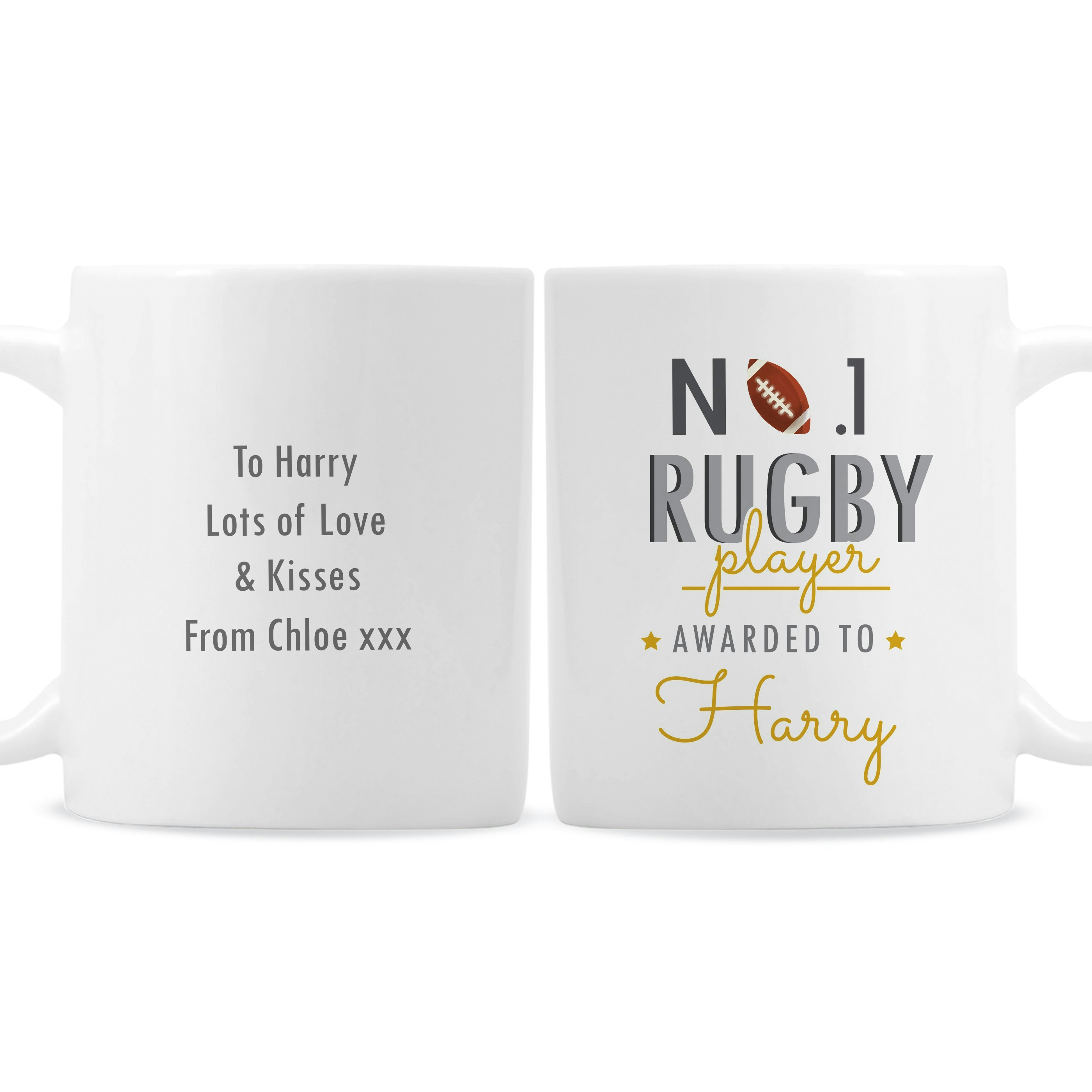 Rackhams Personalised No.1 Rugby Player Mug