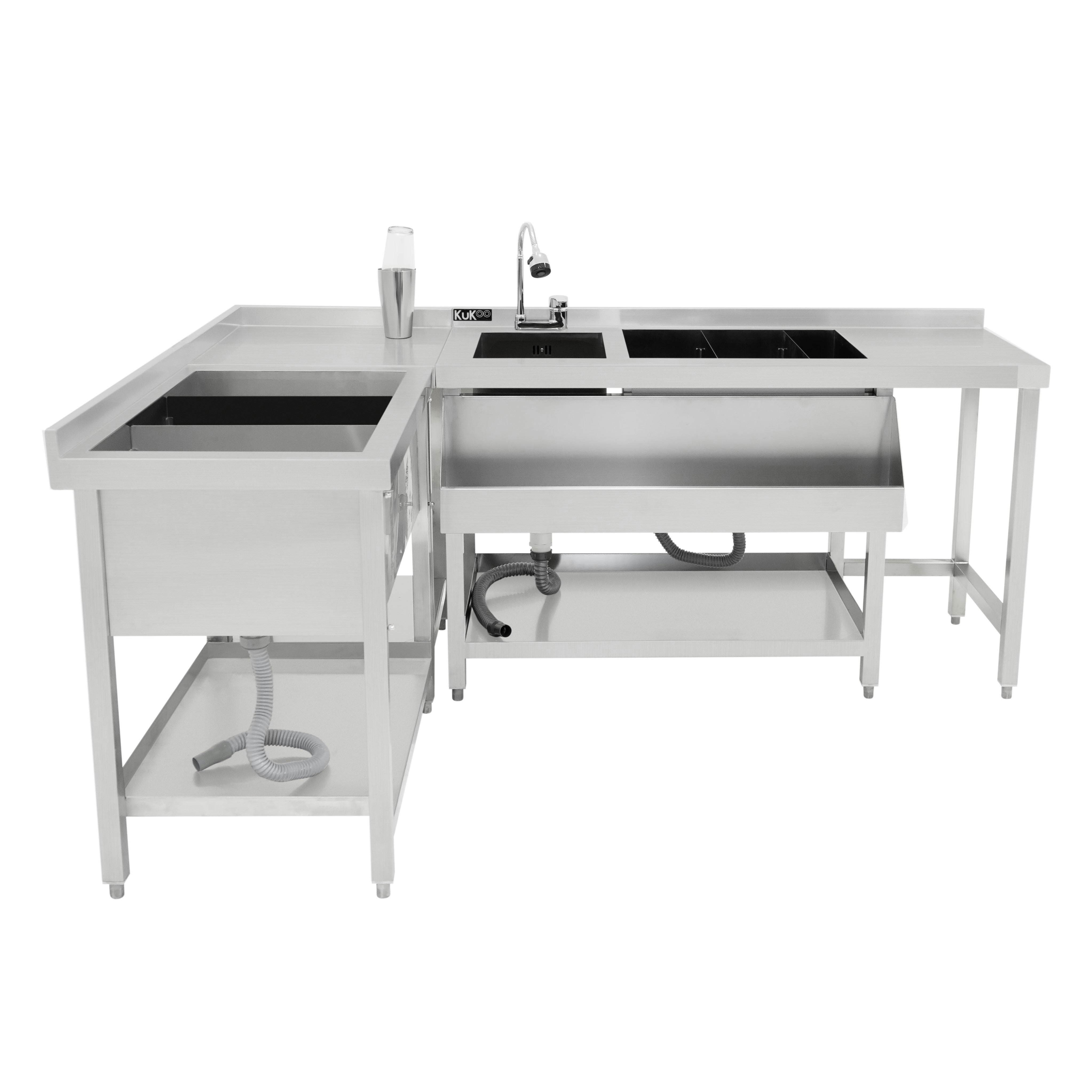 Monstershop Unisex Silver Modular Cocktail Bar Station W/ Ice Well In - Image 6