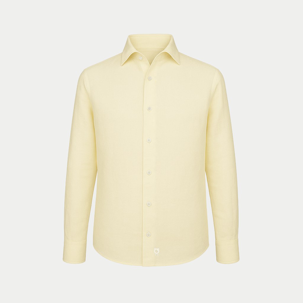 Randy Cow Yellow Sundowner - Linen Shirt - Xl