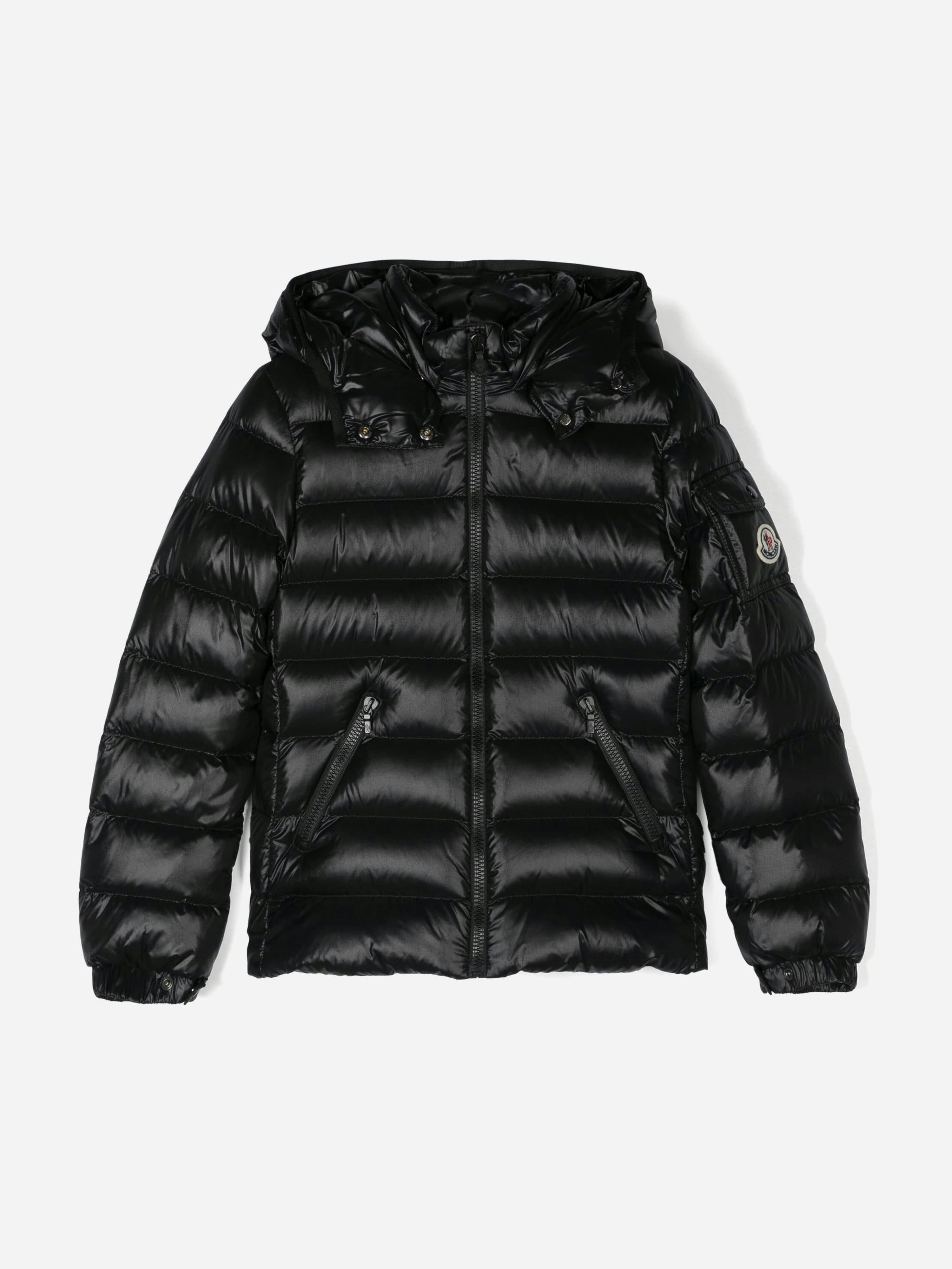 Moncler Enfant Girls Black Down Padded Bady Jacket In - 10 Yrs