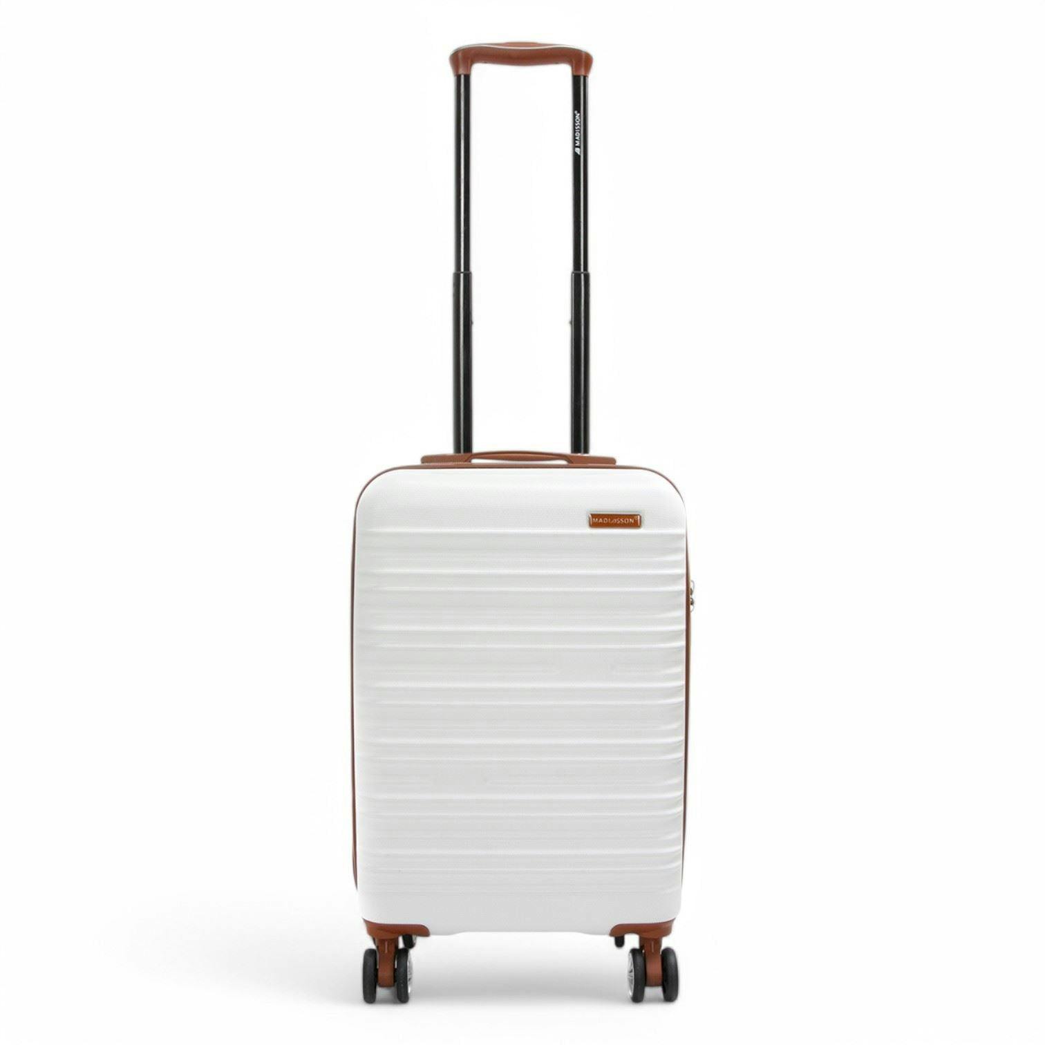 Snowball Cream Expandable Hard Shell Abs Suitcase Set 8 Wheel Robust Travel Case Holiday Luggage - Cabin