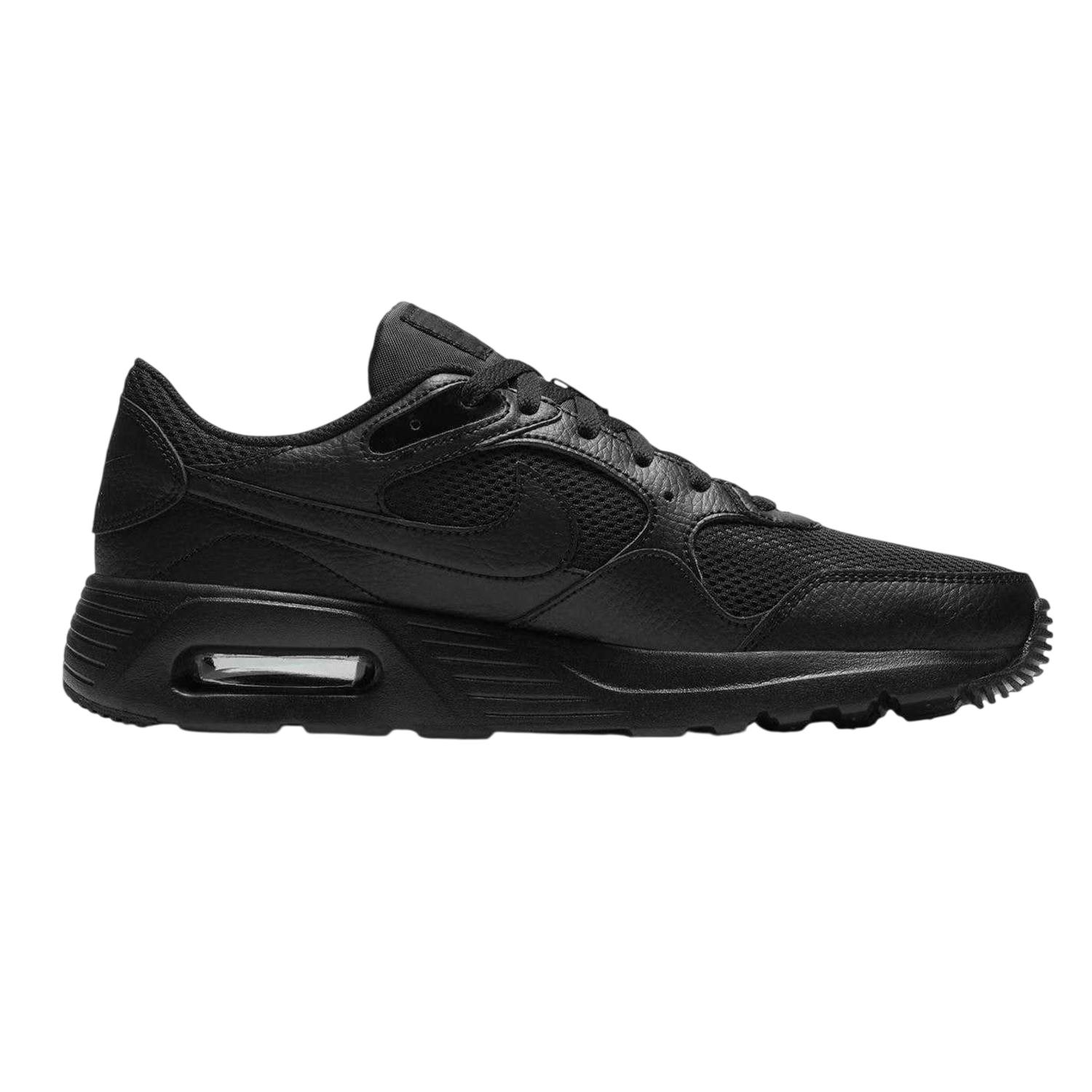Nike Men's Black Air Max Sc Leather Trainers - Triple - 6 Uk - Triple - 100% Mixed